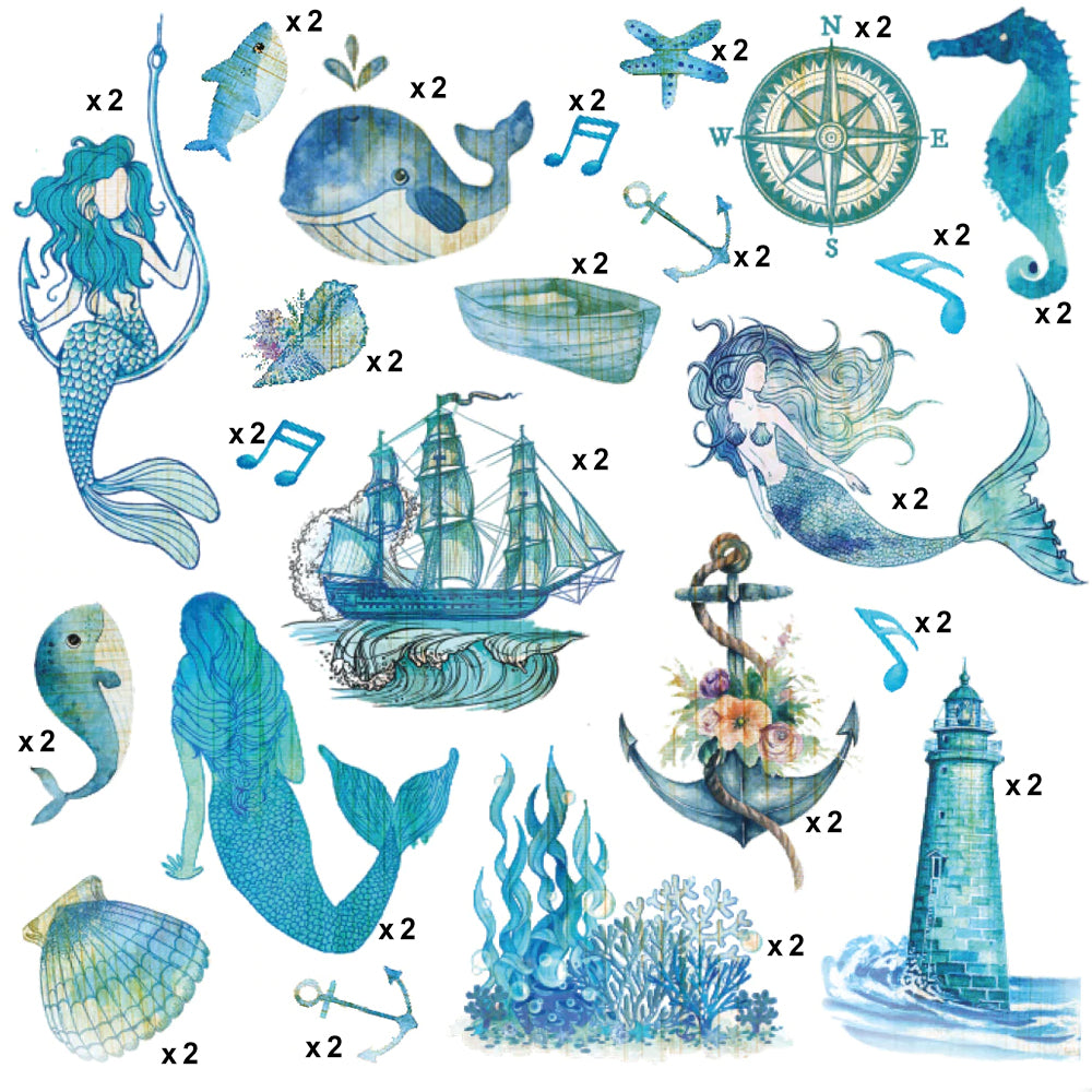 Songs Of The Sea Ephemera Stickers 44pcs