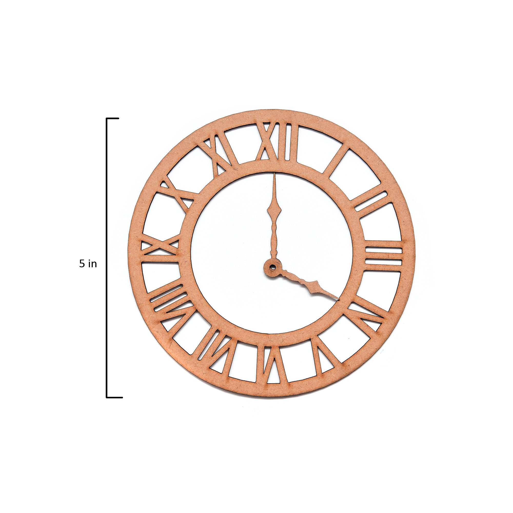 Mdf Clock 5Inchdia 2Mm Roman Dial 1 Pc Lb