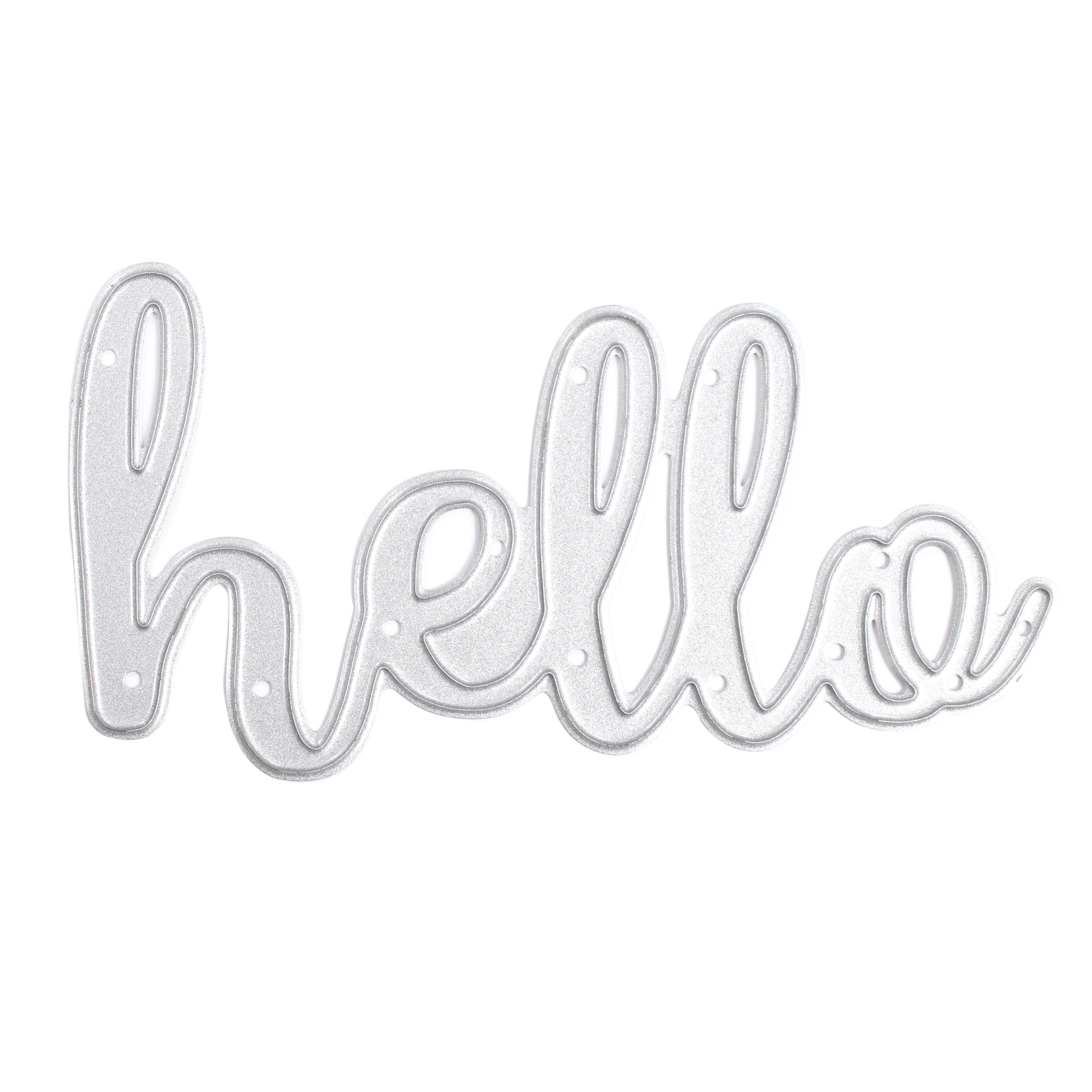 Thin Cut Dies Hello 7Cm X 3.5 Cm 1Pc
