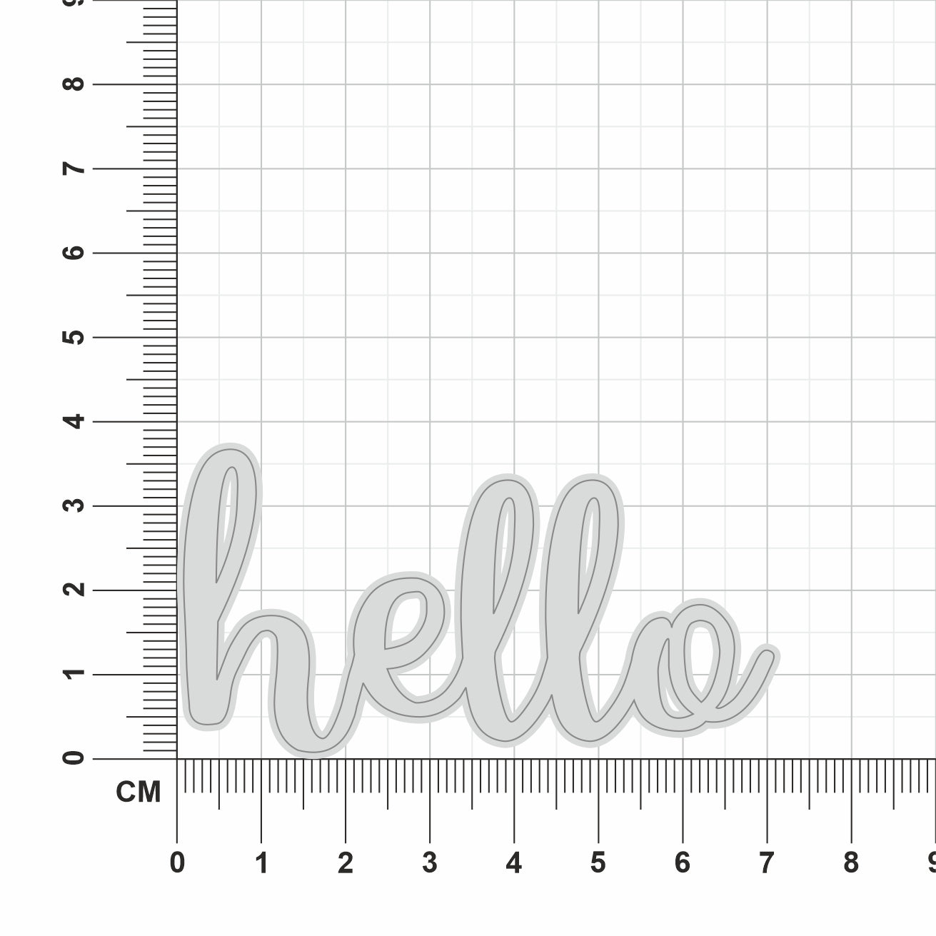 Thin Cut Dies Hello 7Cm X 3.5 Cm 1Pc