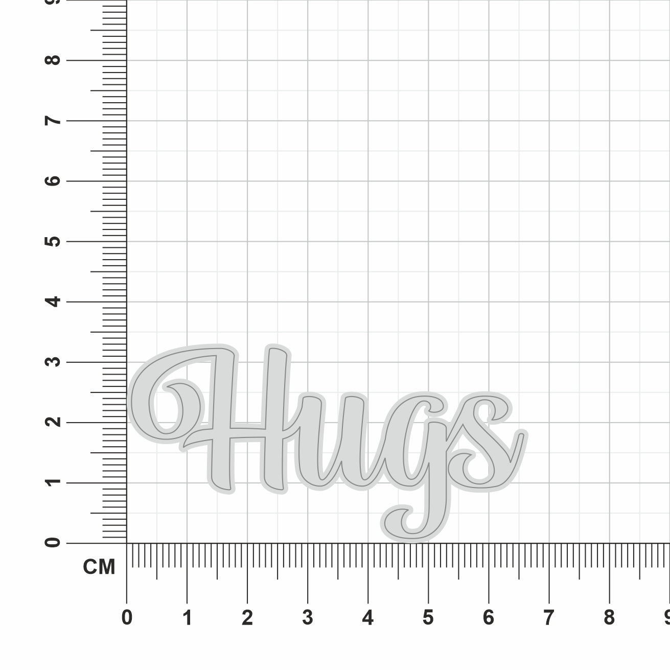 Thin Cut Dies Hugs 7Cm X 3.5Cm 1Pc