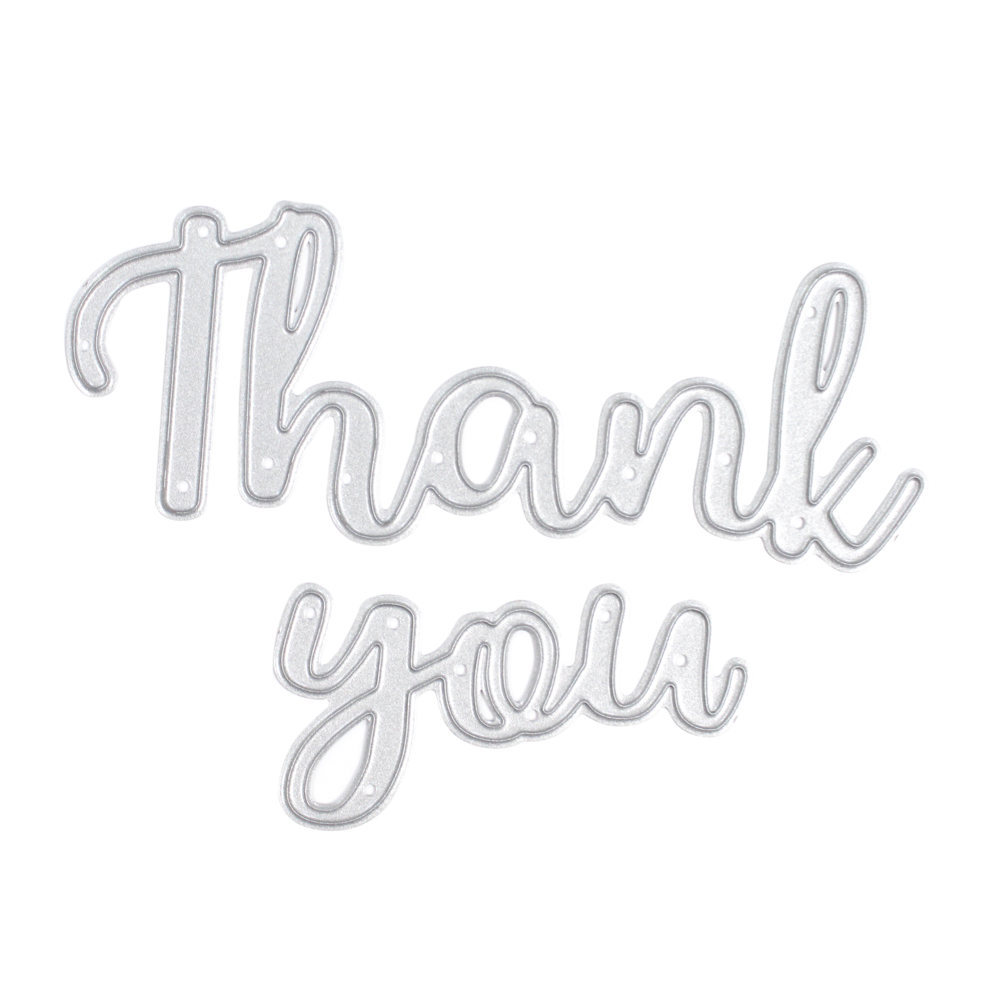Thin Cut Dies Thank You Thank: 8Cm X 4Cm You: 4.5Cm X 2.5Cm 2Pc