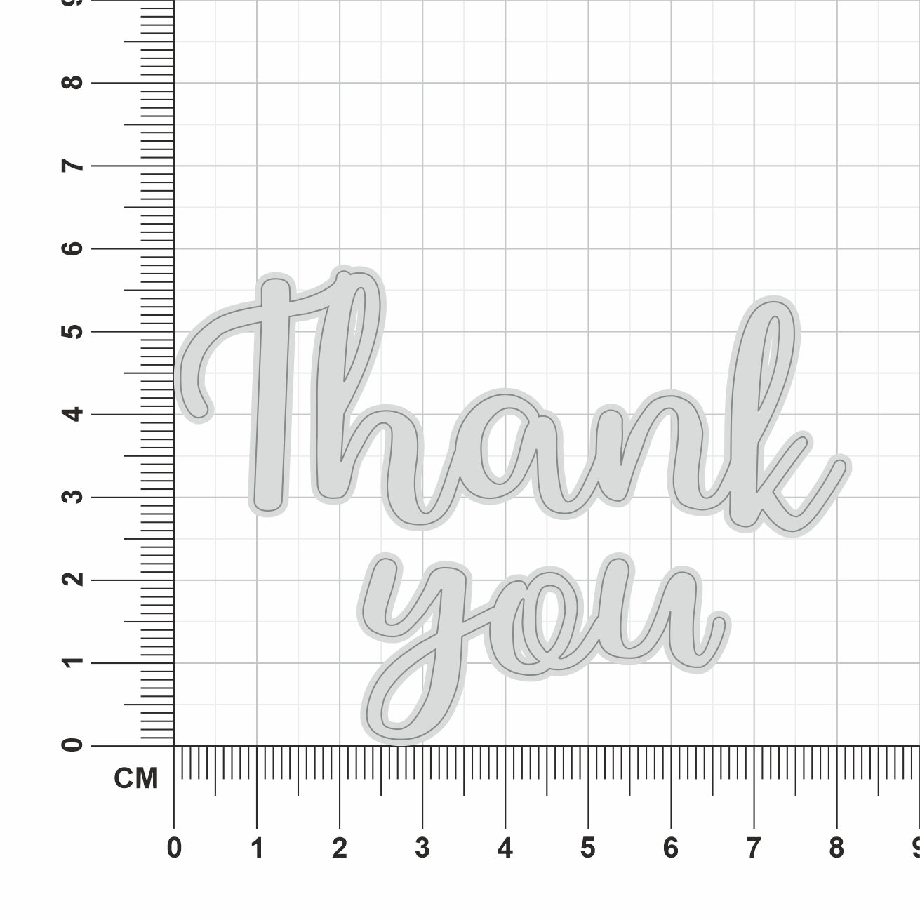 Thin Cut Dies Thank You Thank: 8Cm X 4Cm You: 4.5Cm X 2.5Cm 2Pc