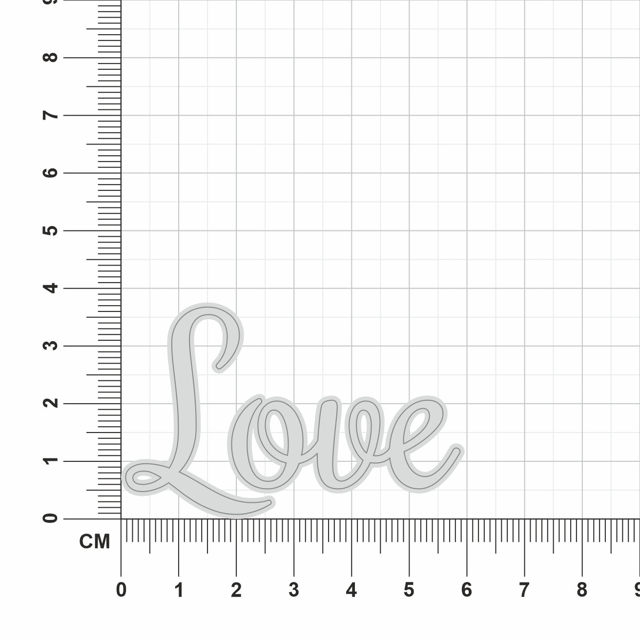 Thin Cut Dies Love 6Cm X 4Cm 1Pc