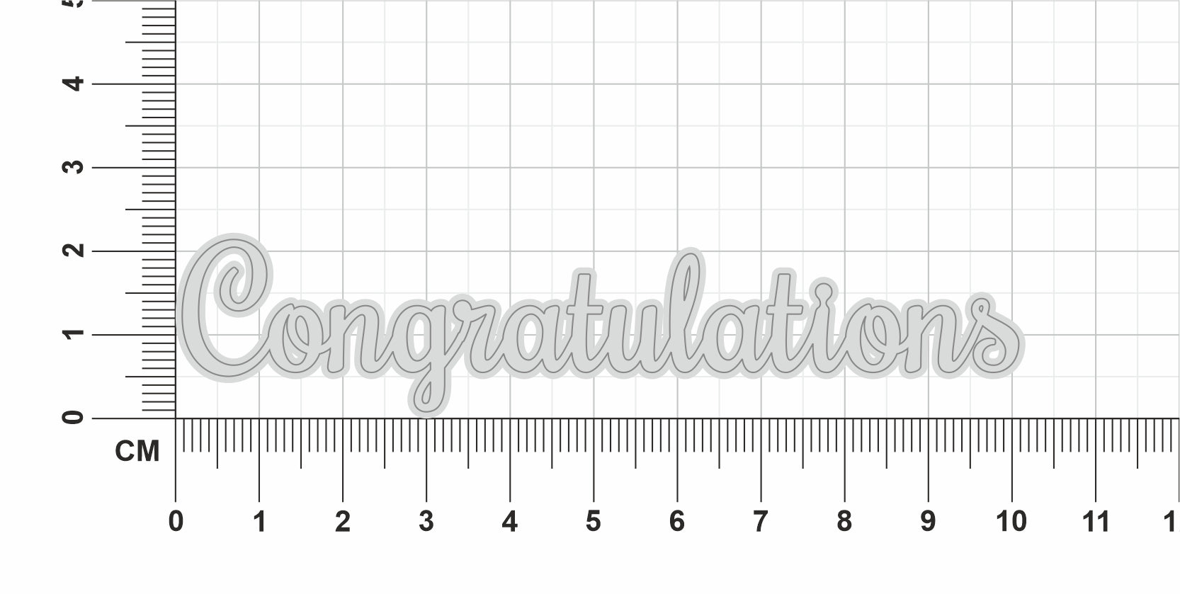 Thin Cut Dies Congratulations 2Cm X 10.5Cm 1Pc