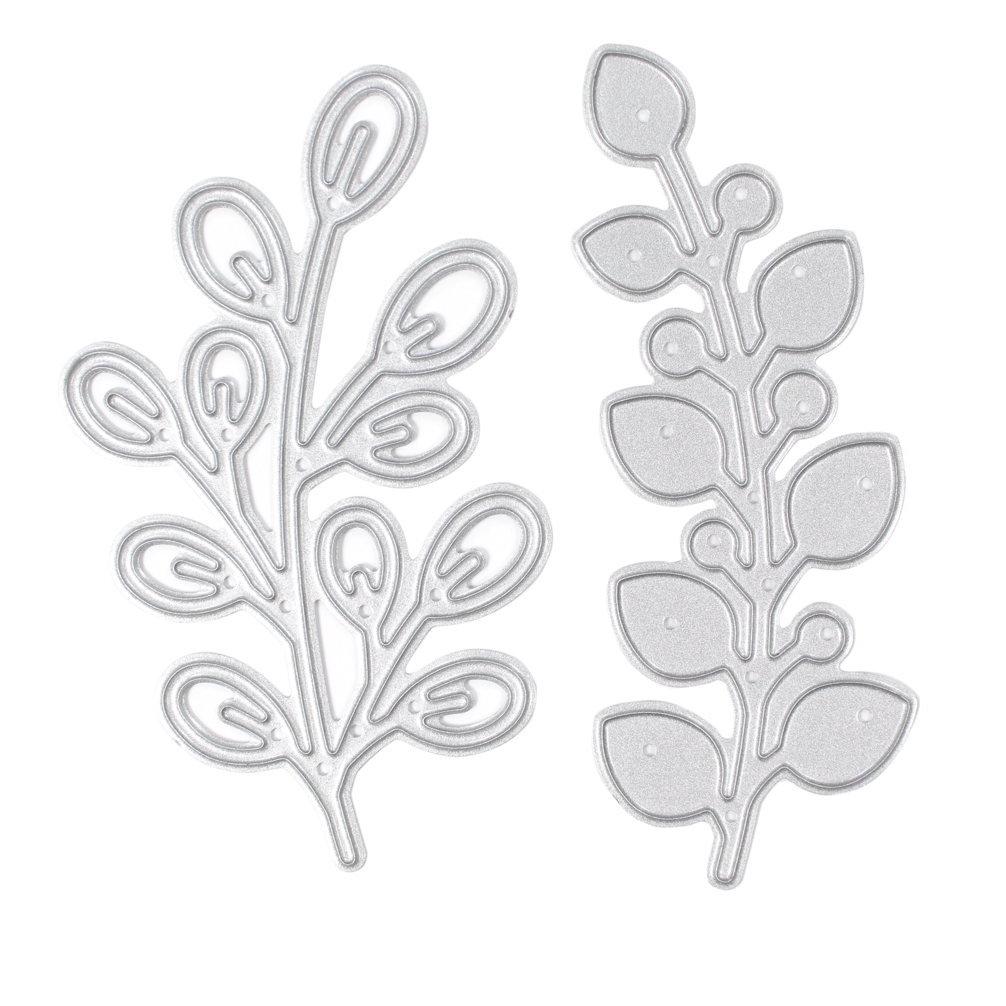 Thin Cut Dies Meadow Foliage 6.5Cm X 3.5 Cm & 6.5 Cm X 2 Cm 2Pc