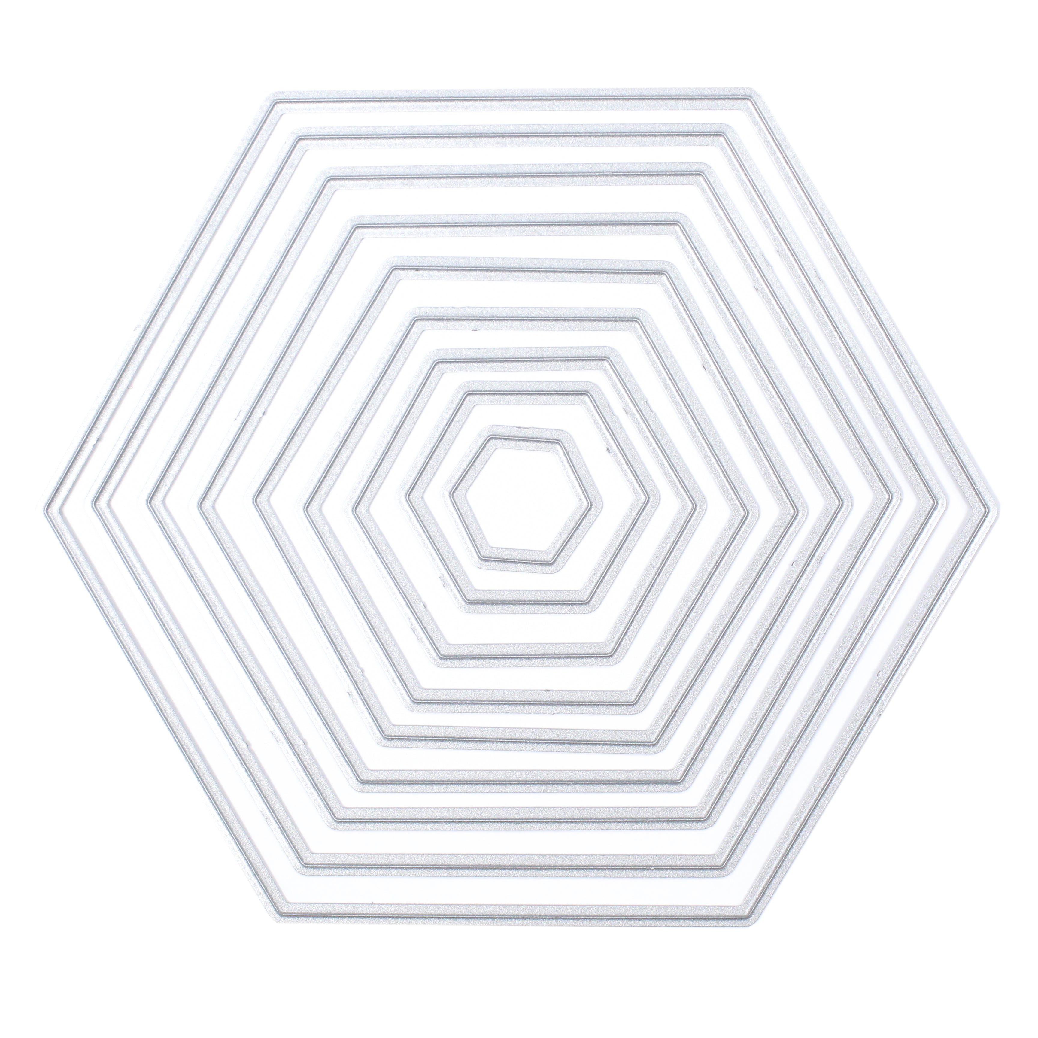 Thin Cut Dies Hexagonal Layout 9.5Cm X 11Cm--1.5Cm X 1.8Cm 9Pc