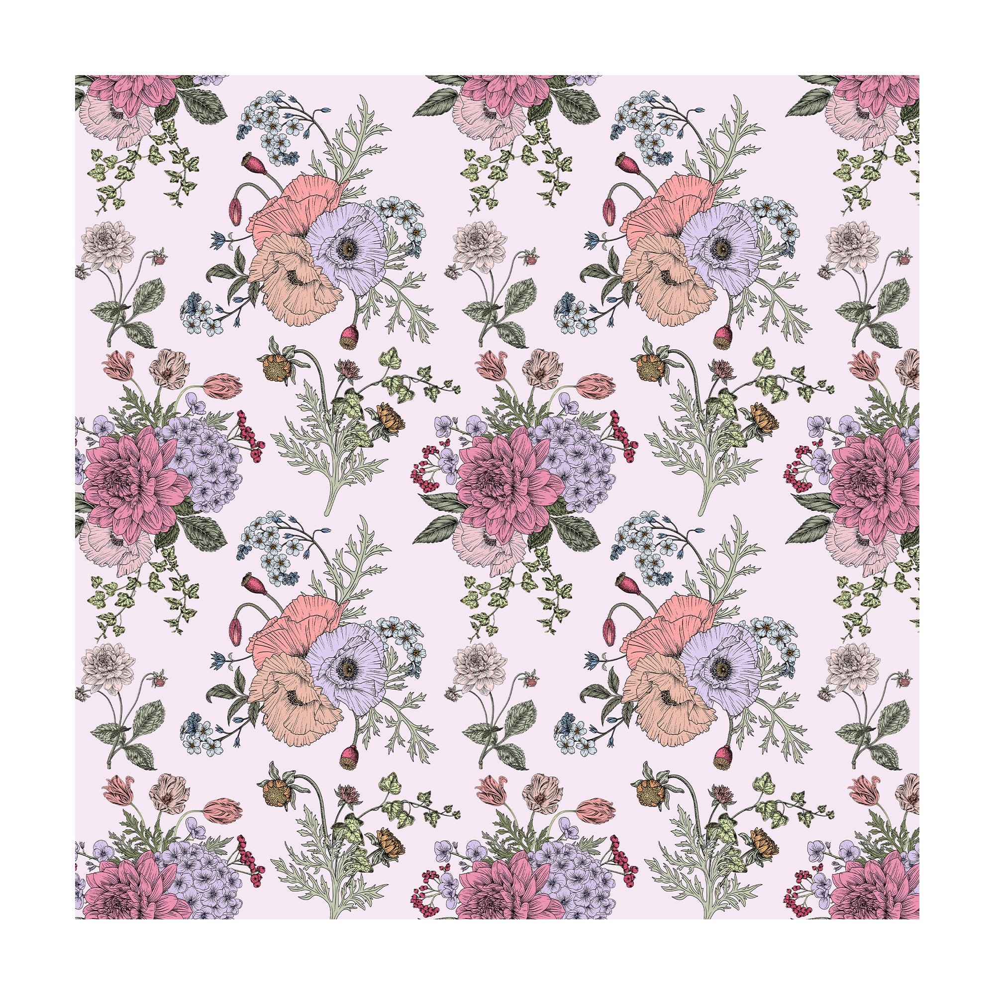 Printed Cardstock Pack - Botanical Garden, 12 X 12inch, 12Designs, 250gsm, 12Sheets