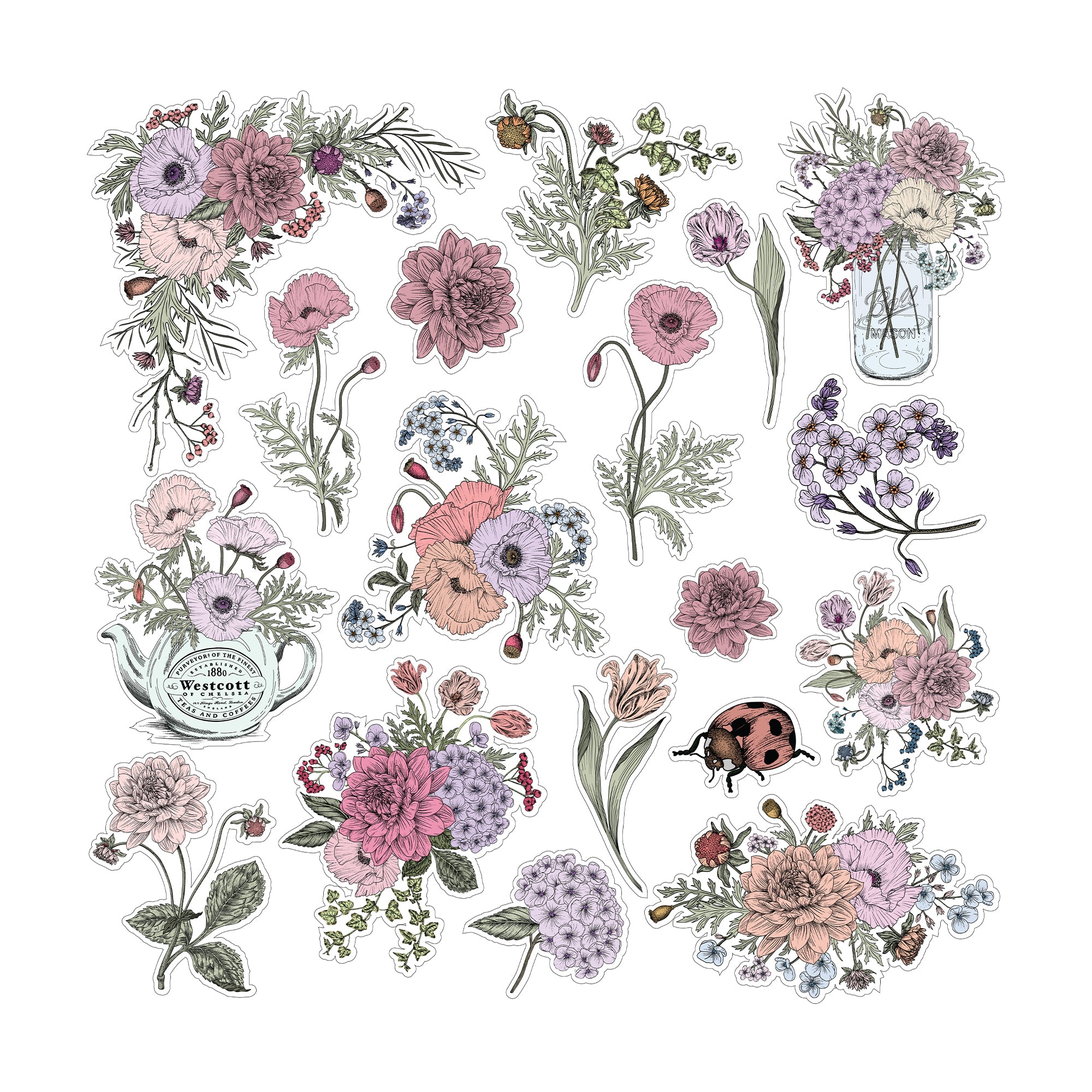 Printed Cardstock Pack - Botanical Garden, 12 X 12inch, 12Designs, 250gsm, 12Sheets