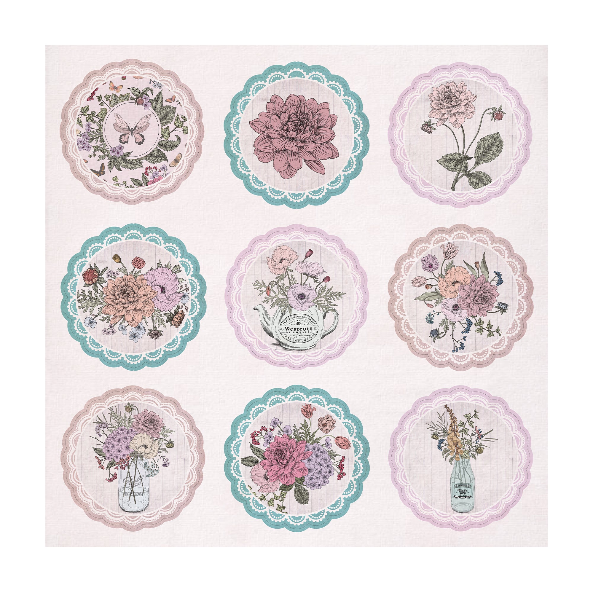 Printed Cardstock Pack - Botanical Garden, 12 X 12inch, 12Designs, 250gsm, 12Sheets