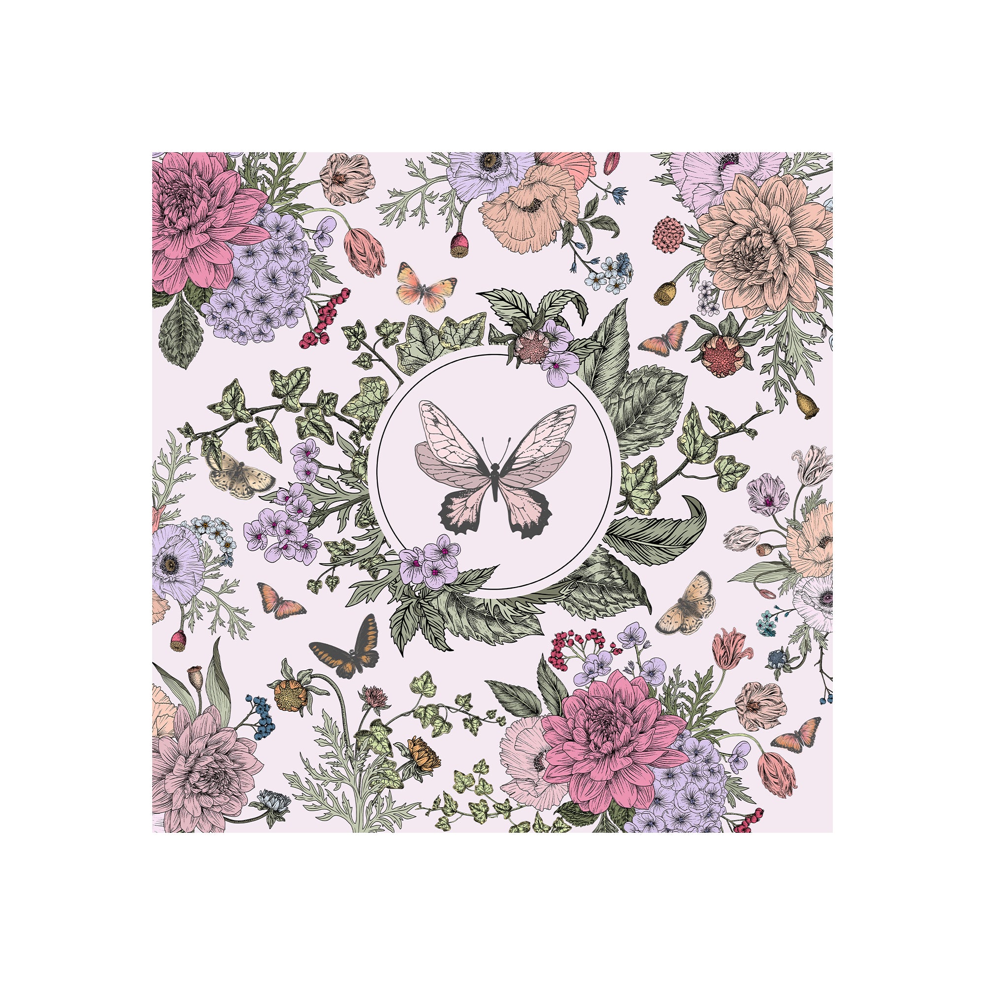 Printed Cardstock Pack - Botanical Garden, 6 X 6inch, 12Designs, 250gsm, 24Sheets