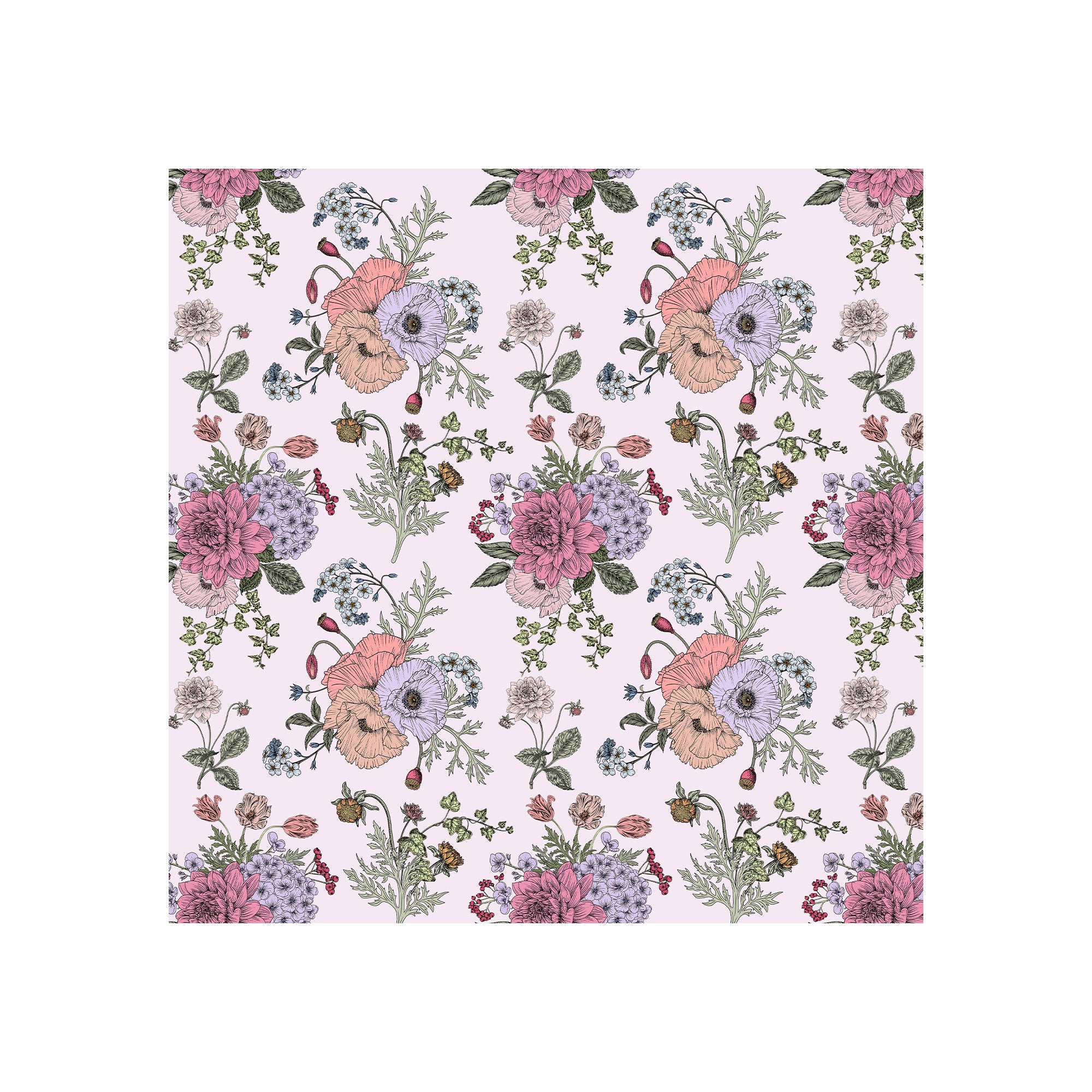 Printed Cardstock Pack - Botanical Garden, 6 X 6inch, 12Designs, 250gsm, 24Sheets