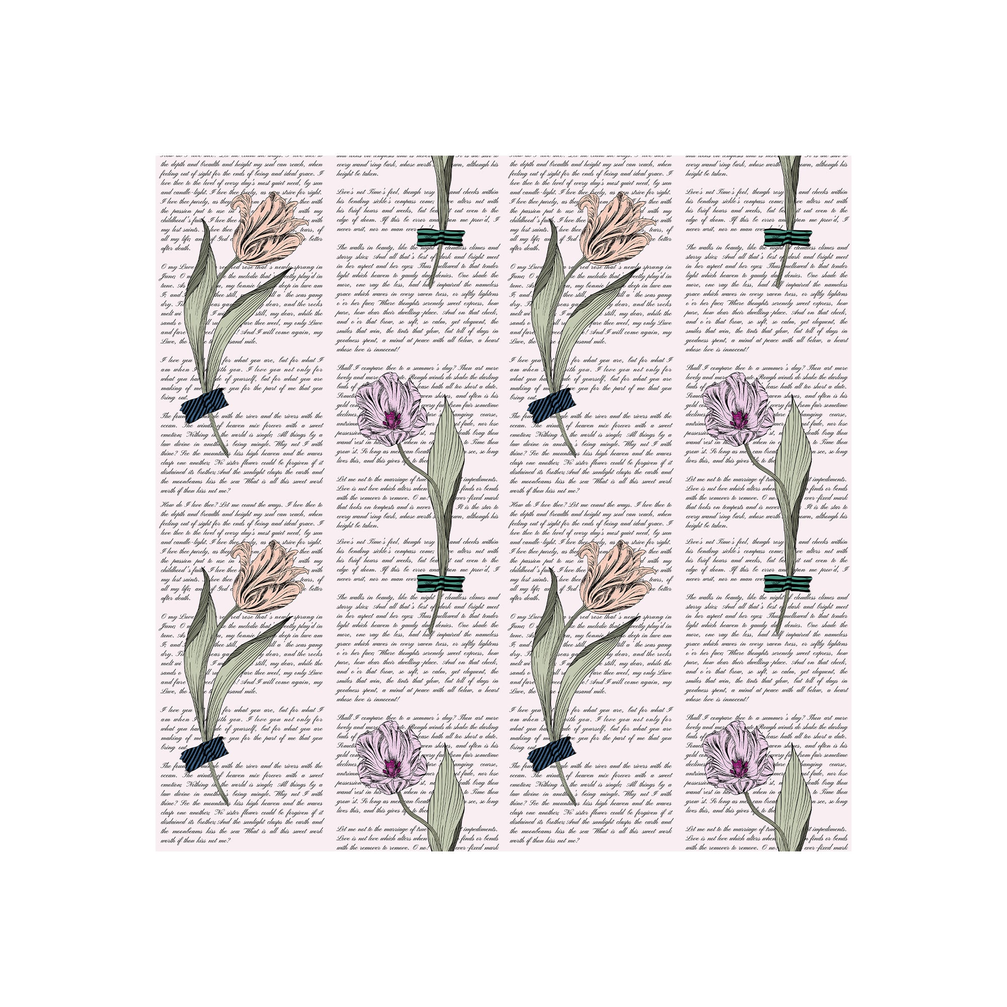 Printed Cardstock Pack - Botanical Garden, 6 X 6inch, 12Designs, 250gsm, 24Sheets