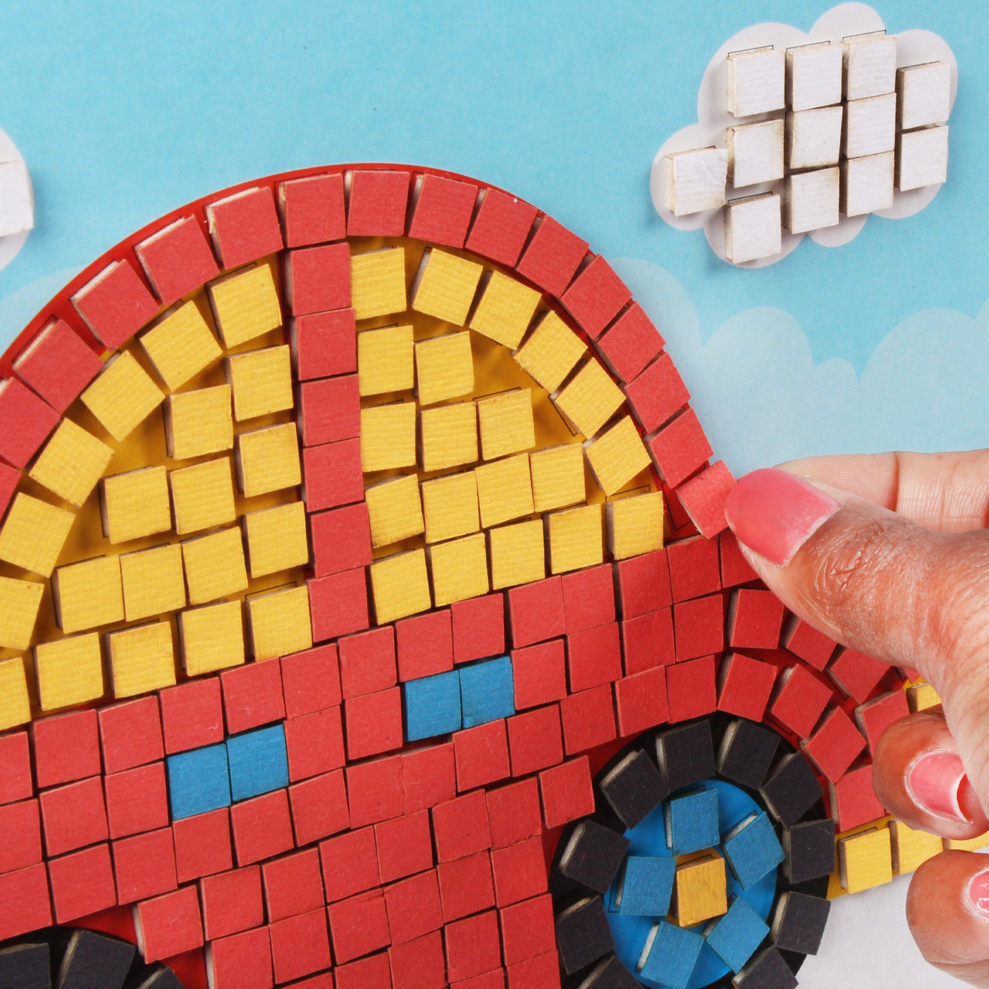 Mosaic Art Decor Peel And Stick Car 17 X 21Cm 1Pack