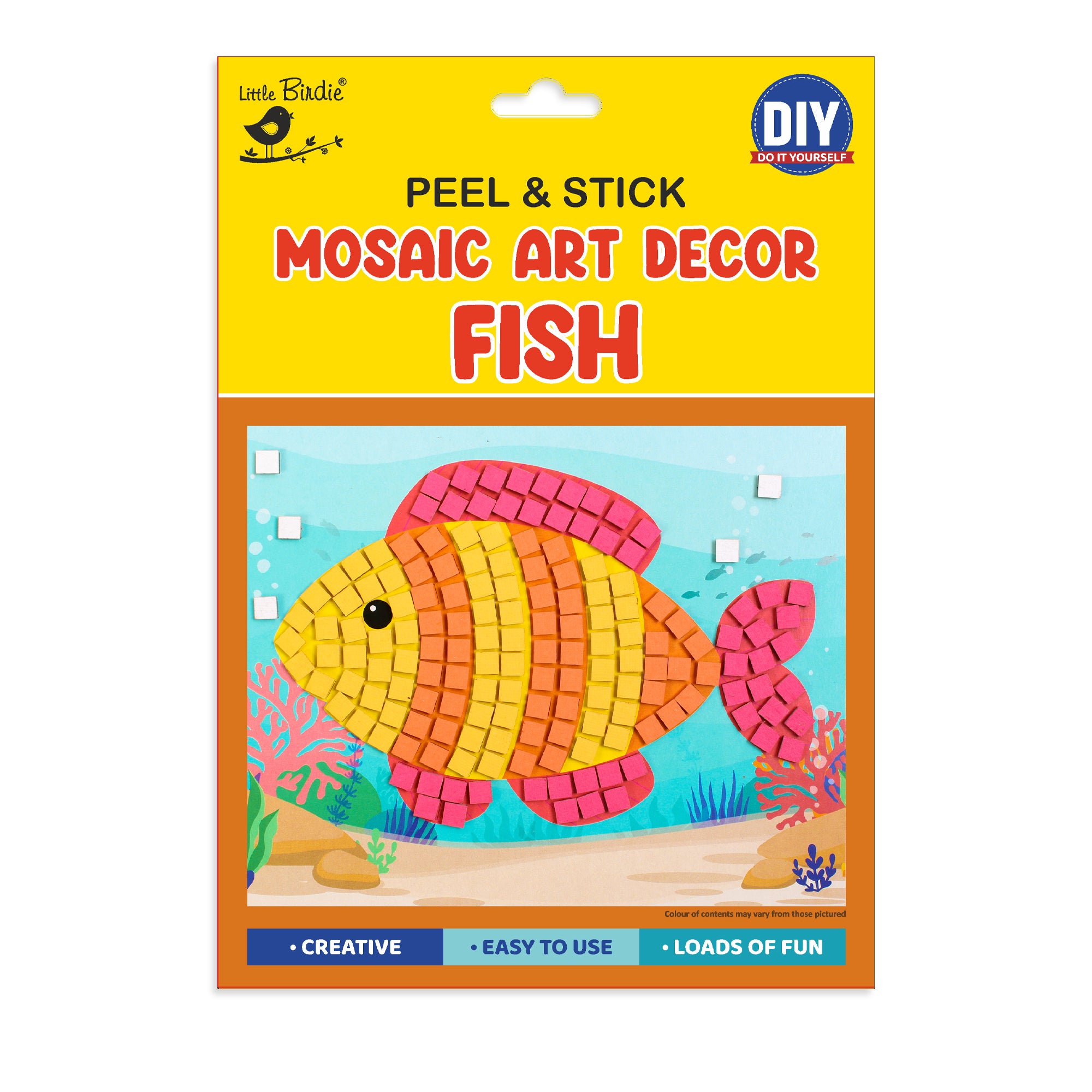 Mosaic Art Decor Peel And Stick Fish 17 X 21Cm 1Pack