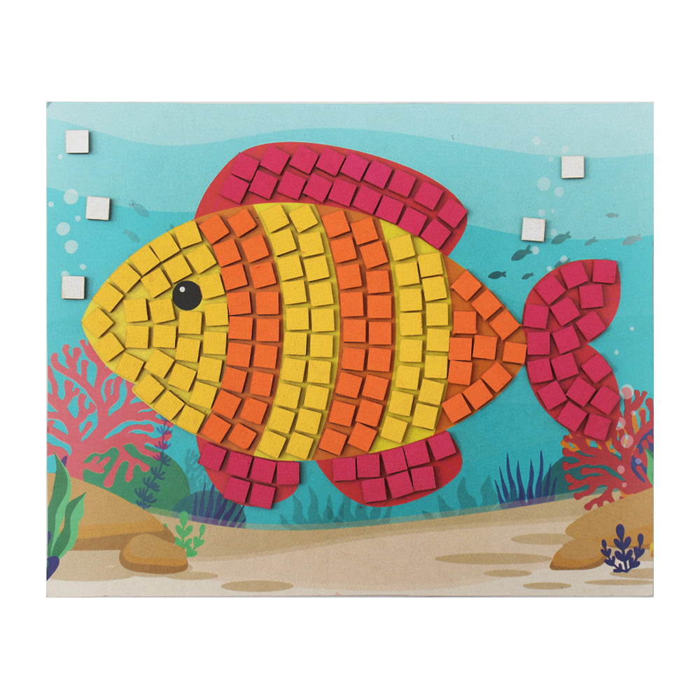Mosaic Art Decor Peel And Stick Fish 17 X 21Cm 1Pack