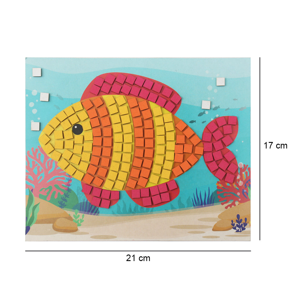 Mosaic Art Decor Peel And Stick Fish 17 X 21Cm 1Pack