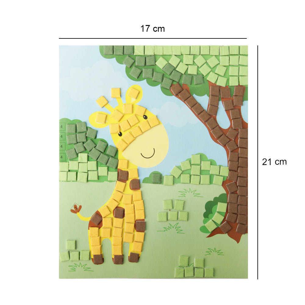 Mosaic Art Decor Peel And Stick Giraffe 21 X 17Cm 1Pack