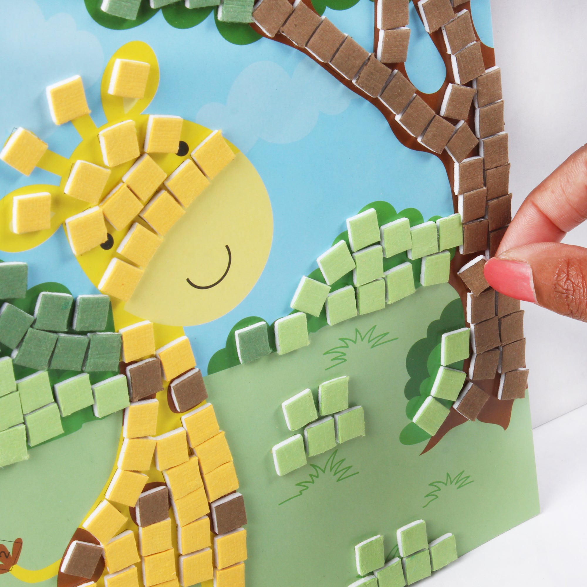 Mosaic Art Decor Peel And Stick Giraffe 21 X 17Cm 1Pack