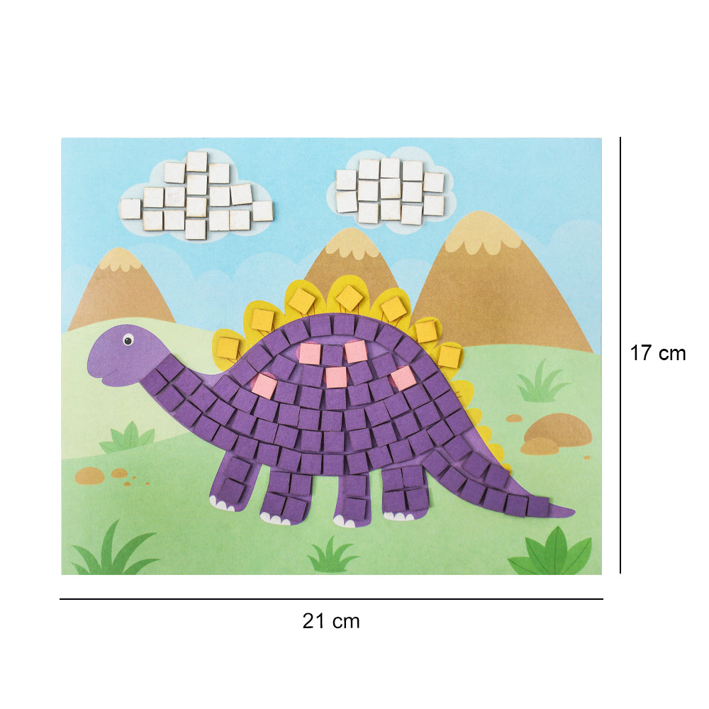 Mosaic Art Decor Peel And Stick Dinosaur 17 X 21Cm 1Pack