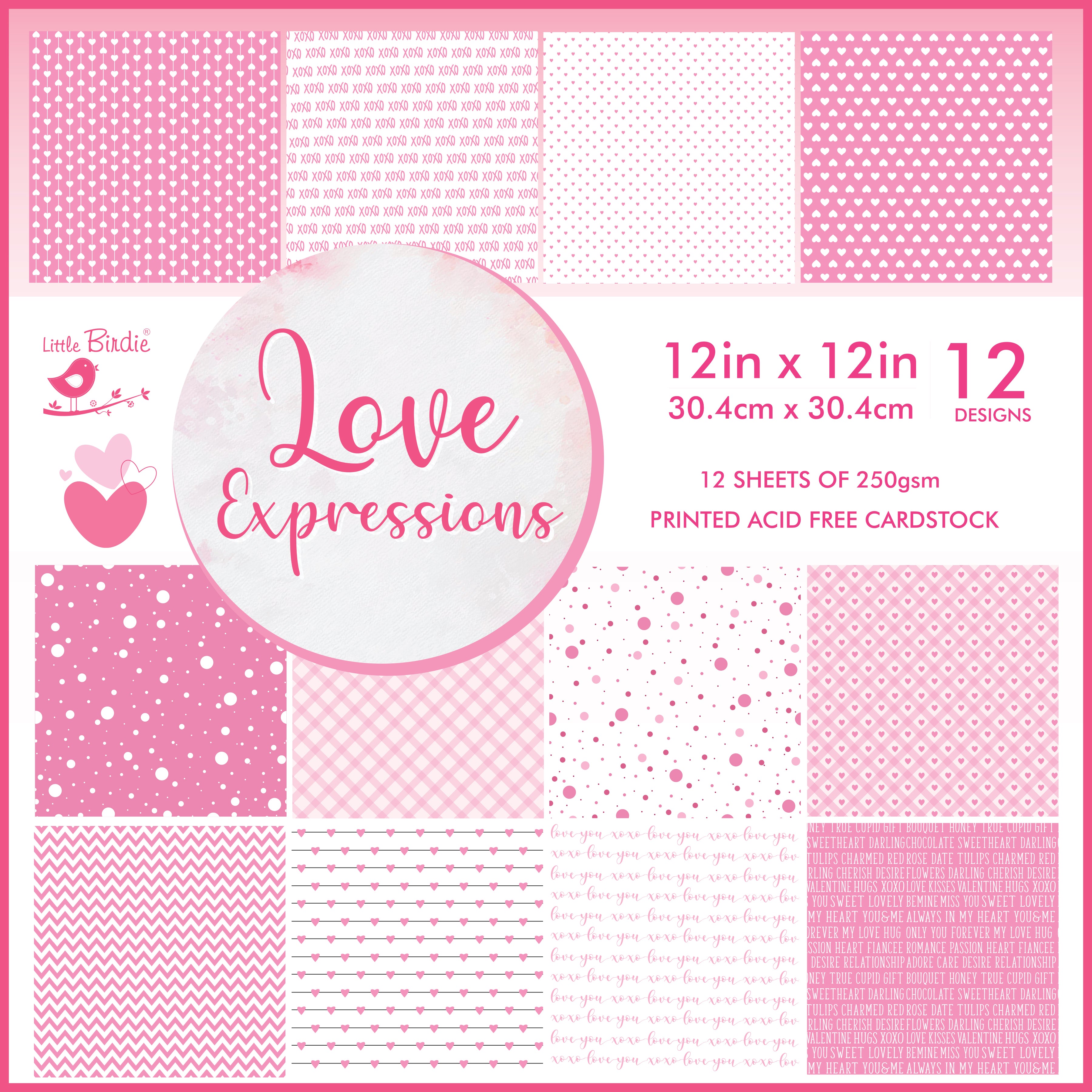 Paper Pack Love Expressions 12 X 12Inch 12Sheets Pb Lb