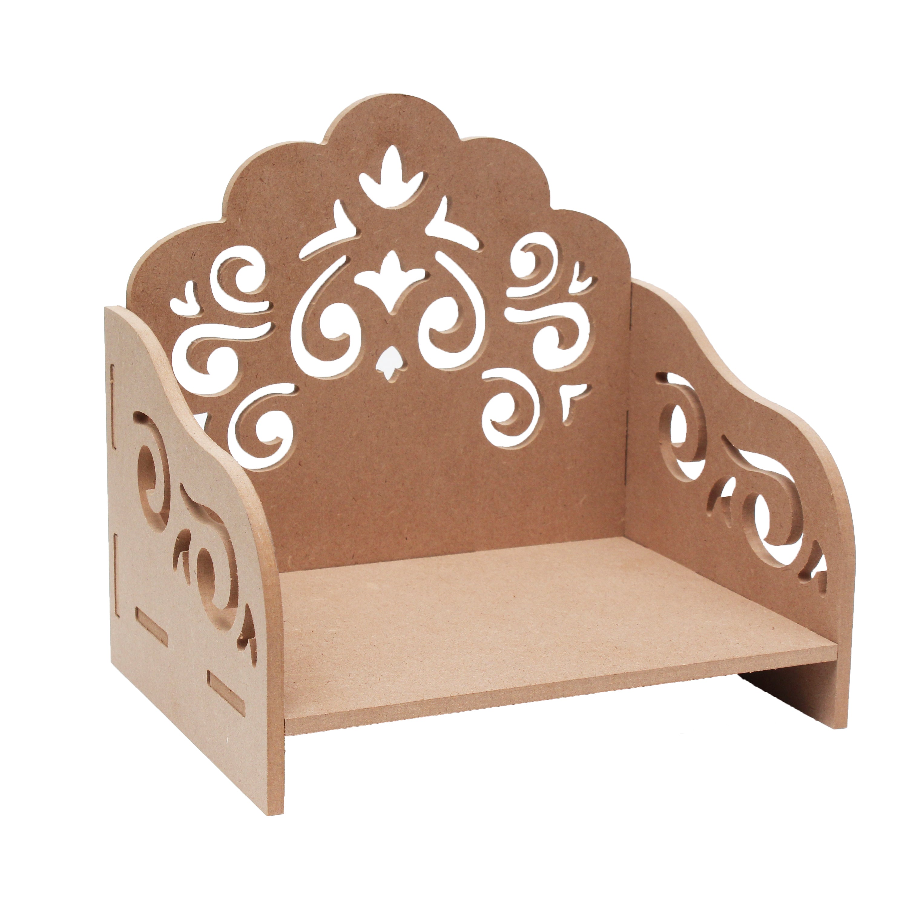 MDF Damask Festive Pooja Mandap - 10 X 10.25 X 8.5 inch
