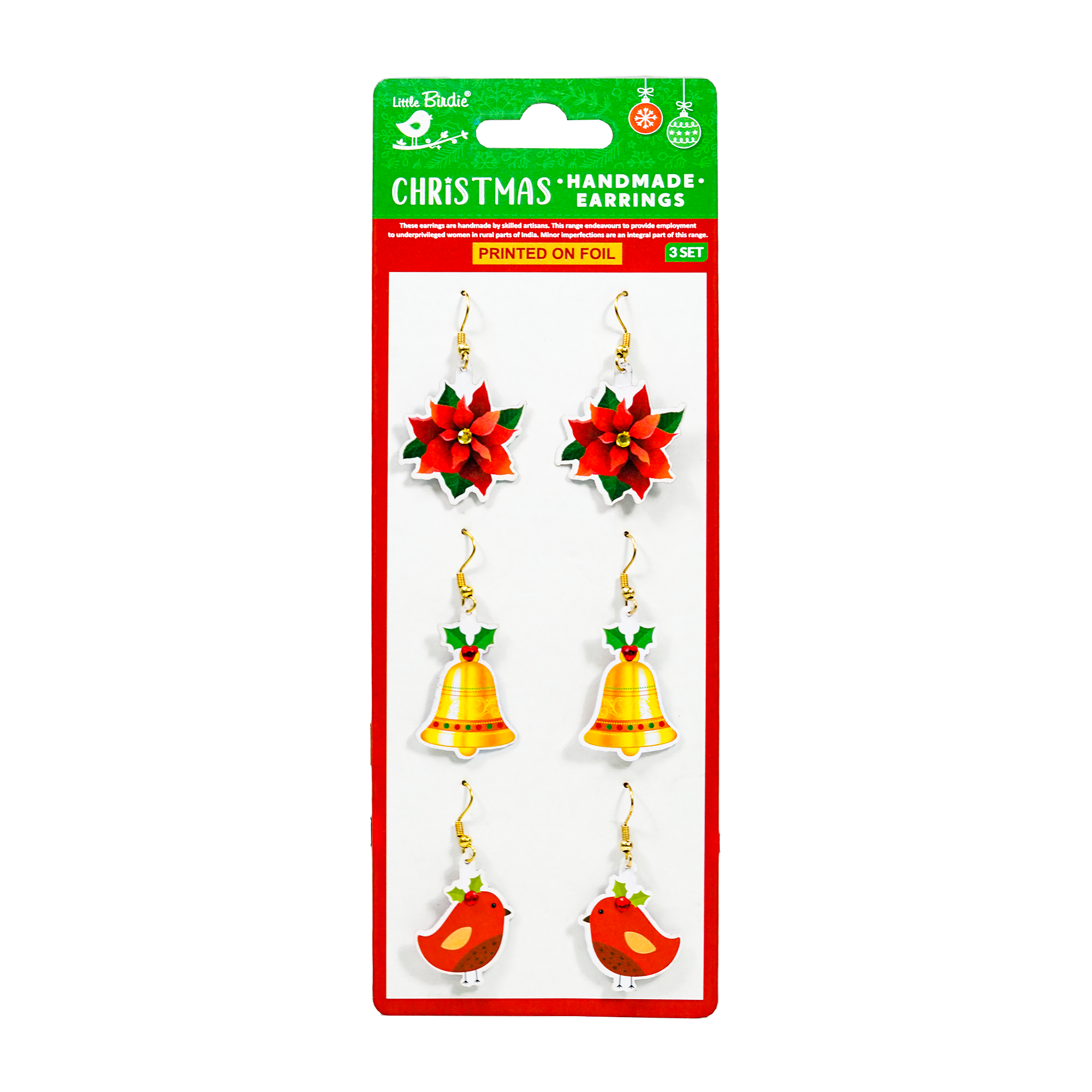Handmade 2025 christmas earrings