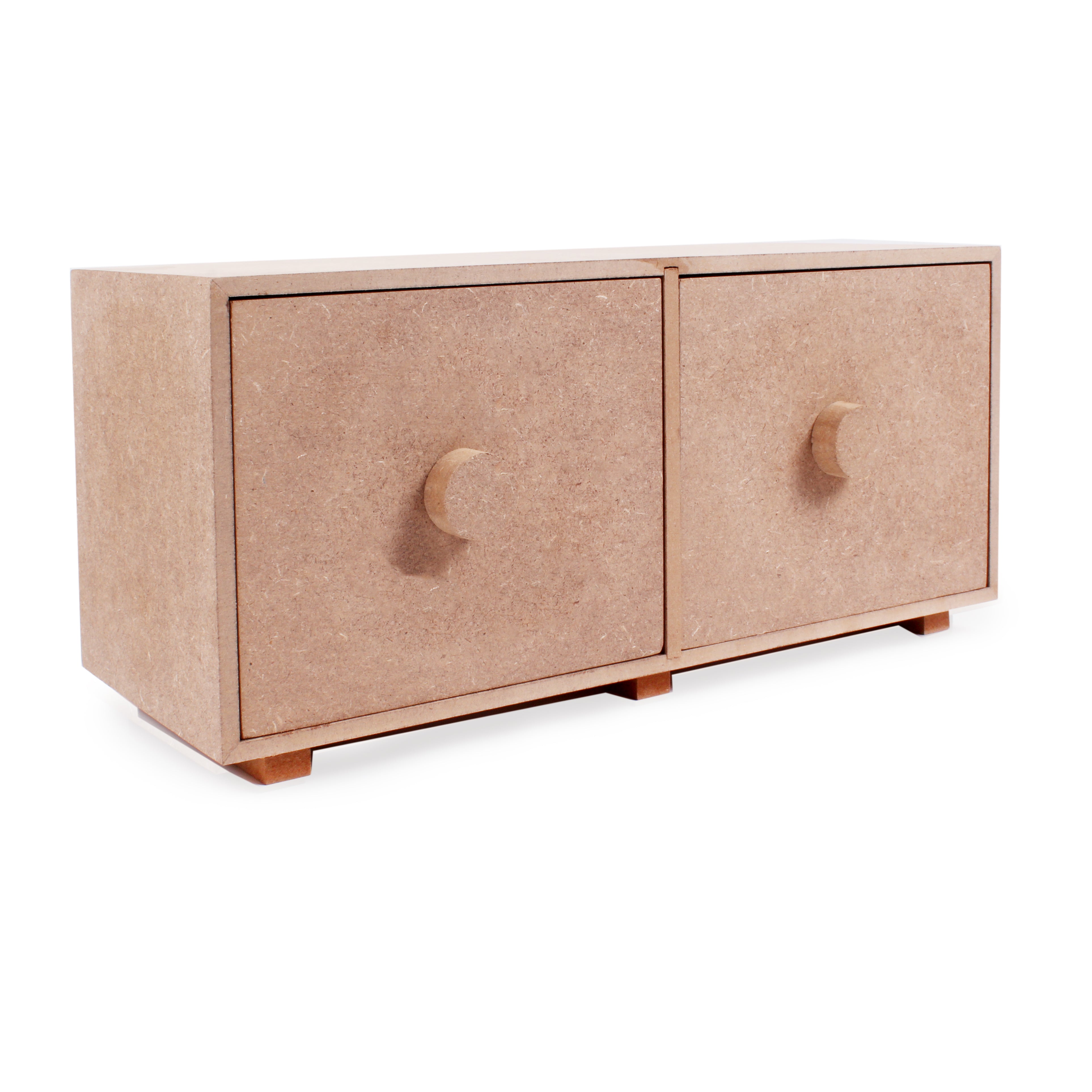 MDF Desk Drawers 2Compartments W12.6 X H5.5 X D4.9Inch 5.5Mm Thick 1Pc Lb