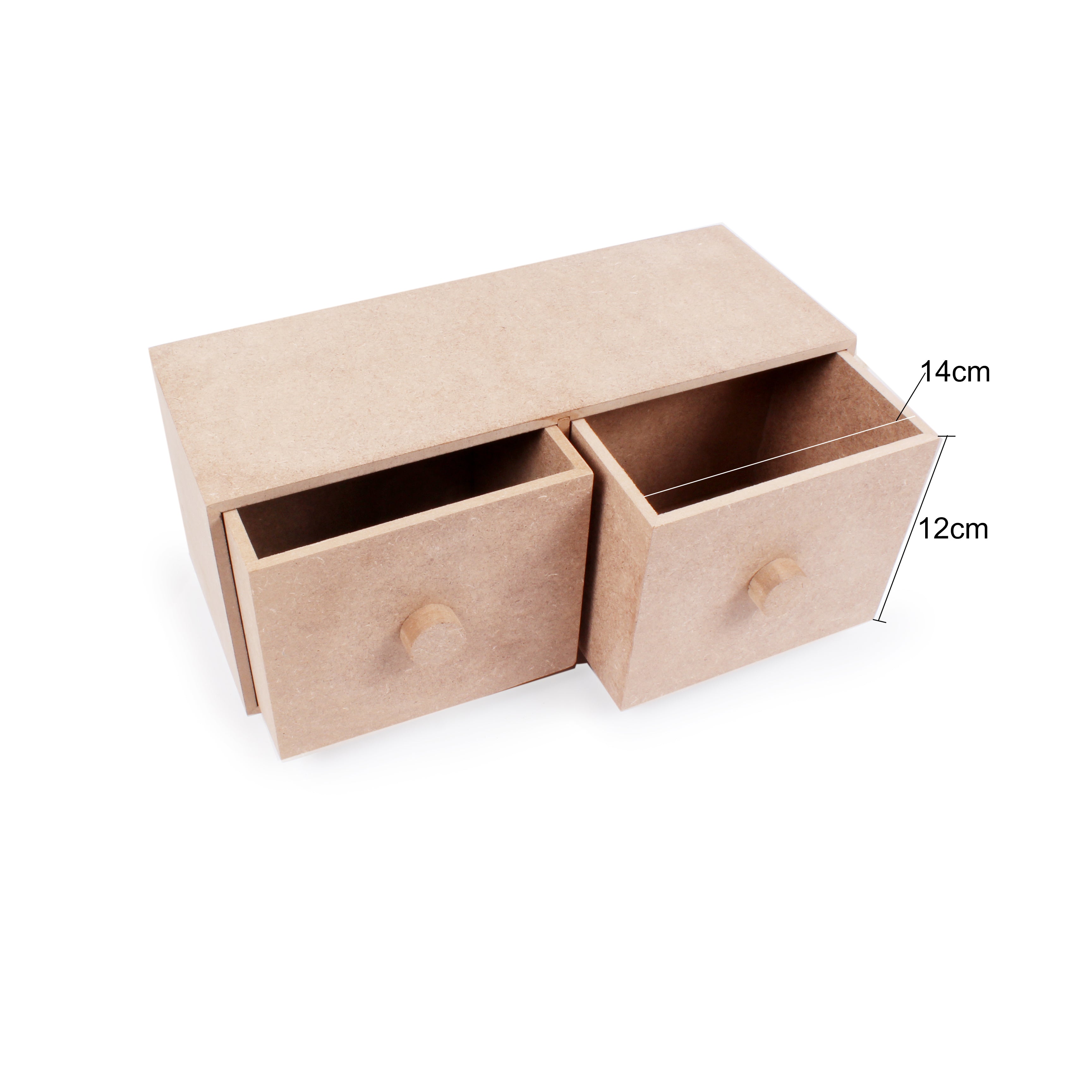 MDF Desk Drawers 2Compartments W12.6 X H5.5 X D4.9Inch 5.5Mm Thick 1Pc Lb