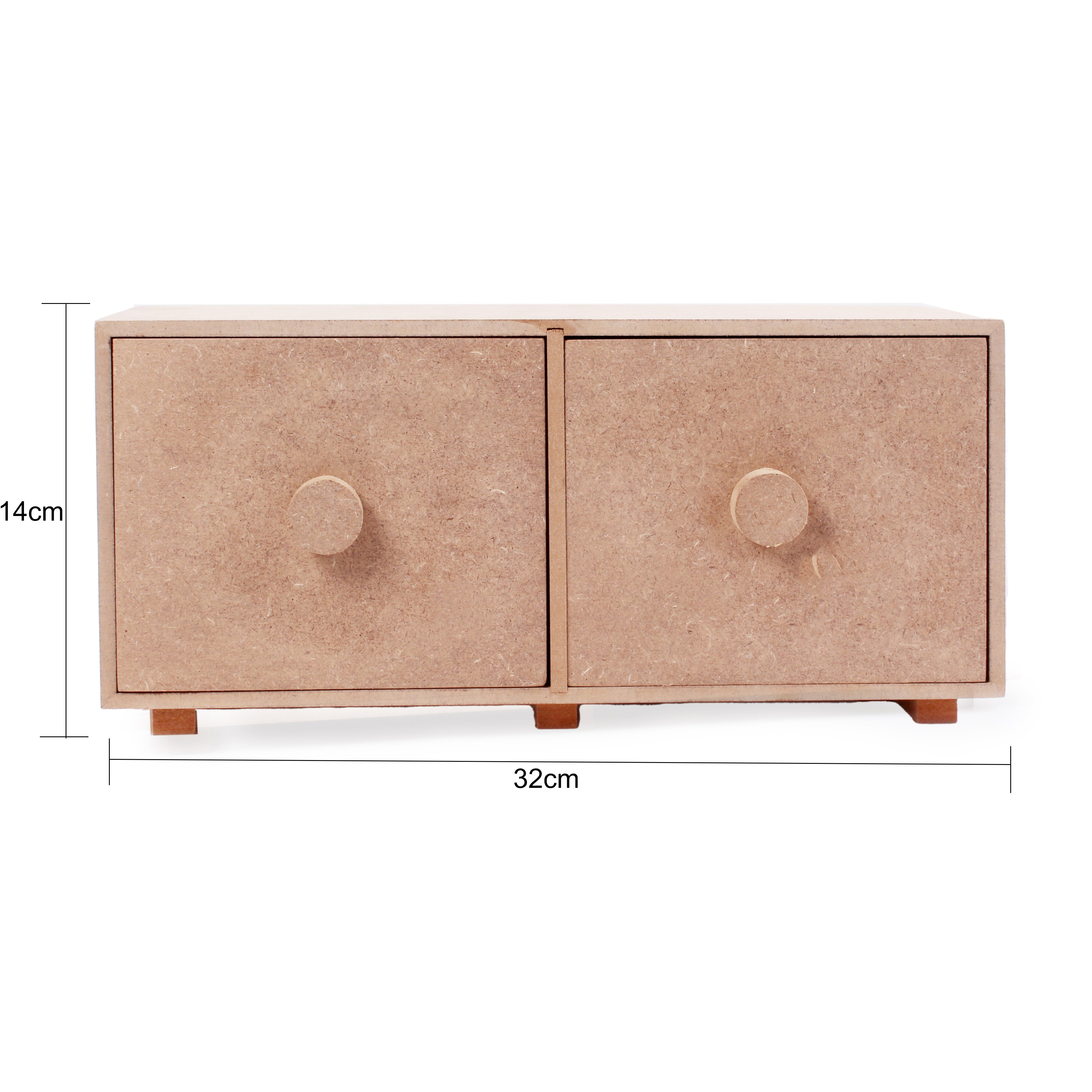 MDF Desk Drawers 2Compartments W12.6 X H5.5 X D4.9Inch 5.5Mm Thick 1Pc Lb