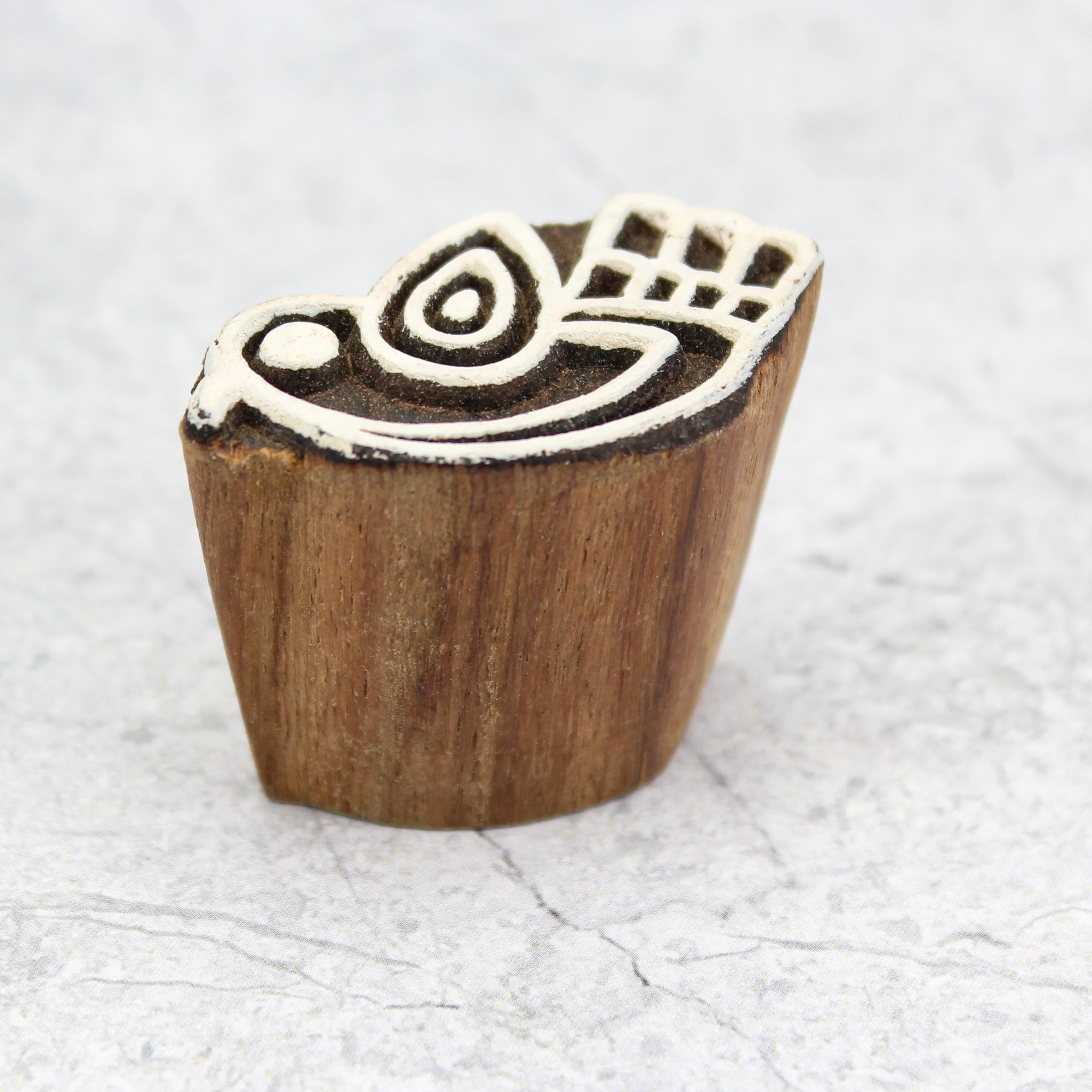 Hand Carved Wooden Printing Block Bird W 1inch X L 1.5inch 1pc