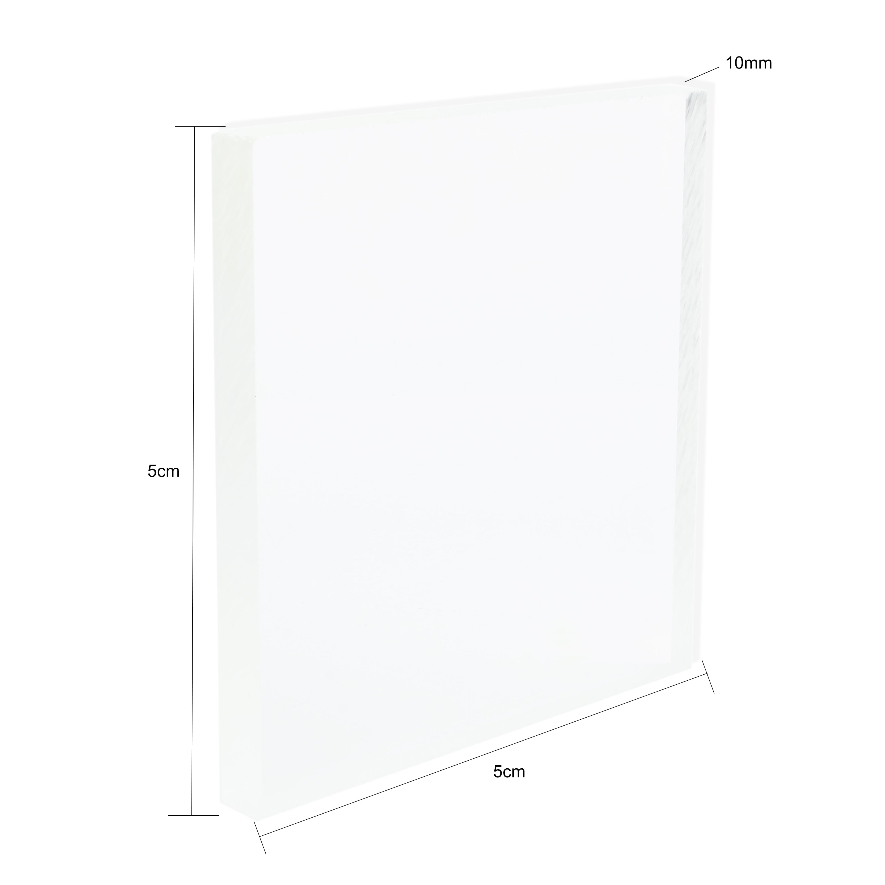 Acrylic Stamping Block 10mm 3inch X 2 inch Clear 1 pc