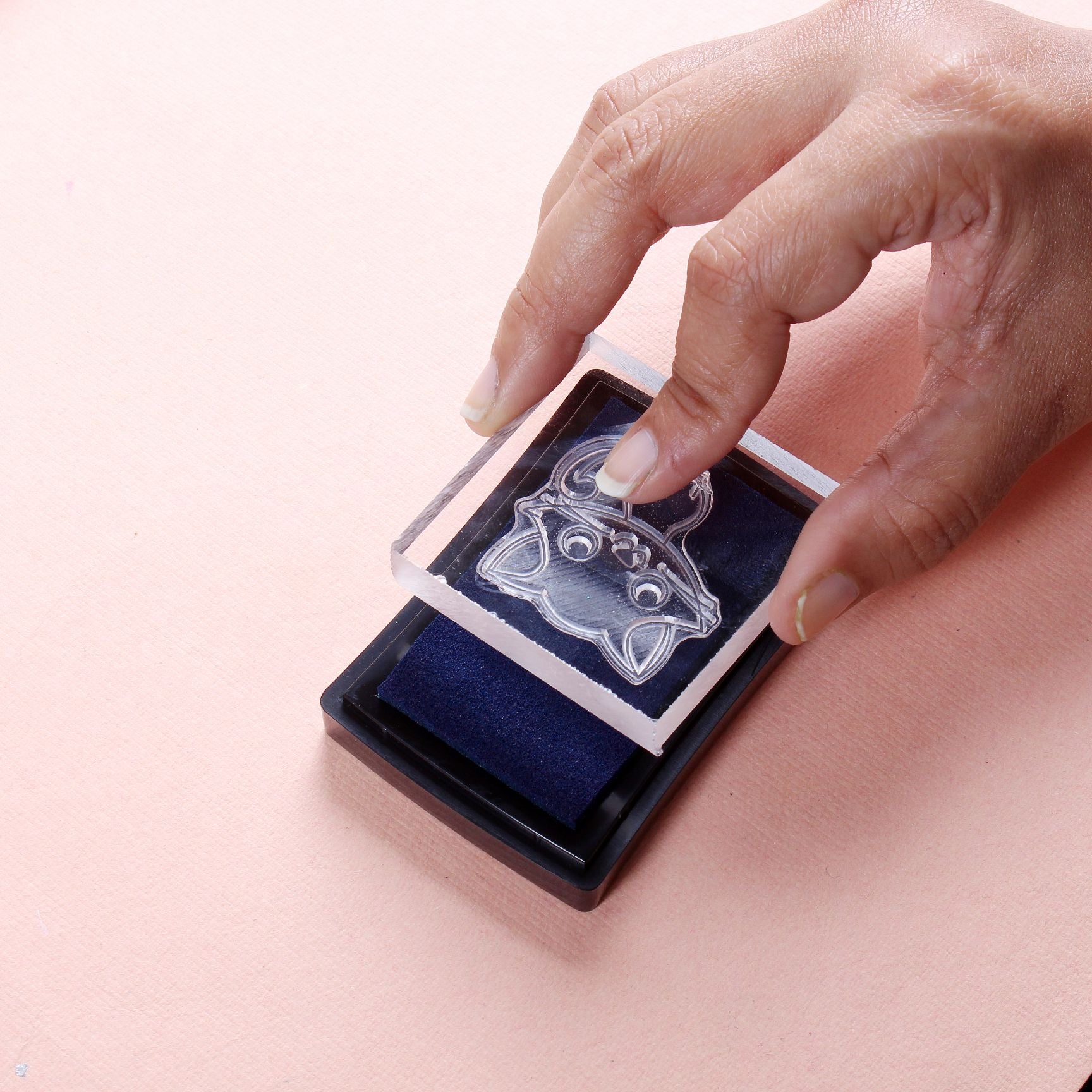 Acrylic Stamping Block 10mm 2inch X 2 inch Clear 1 pc