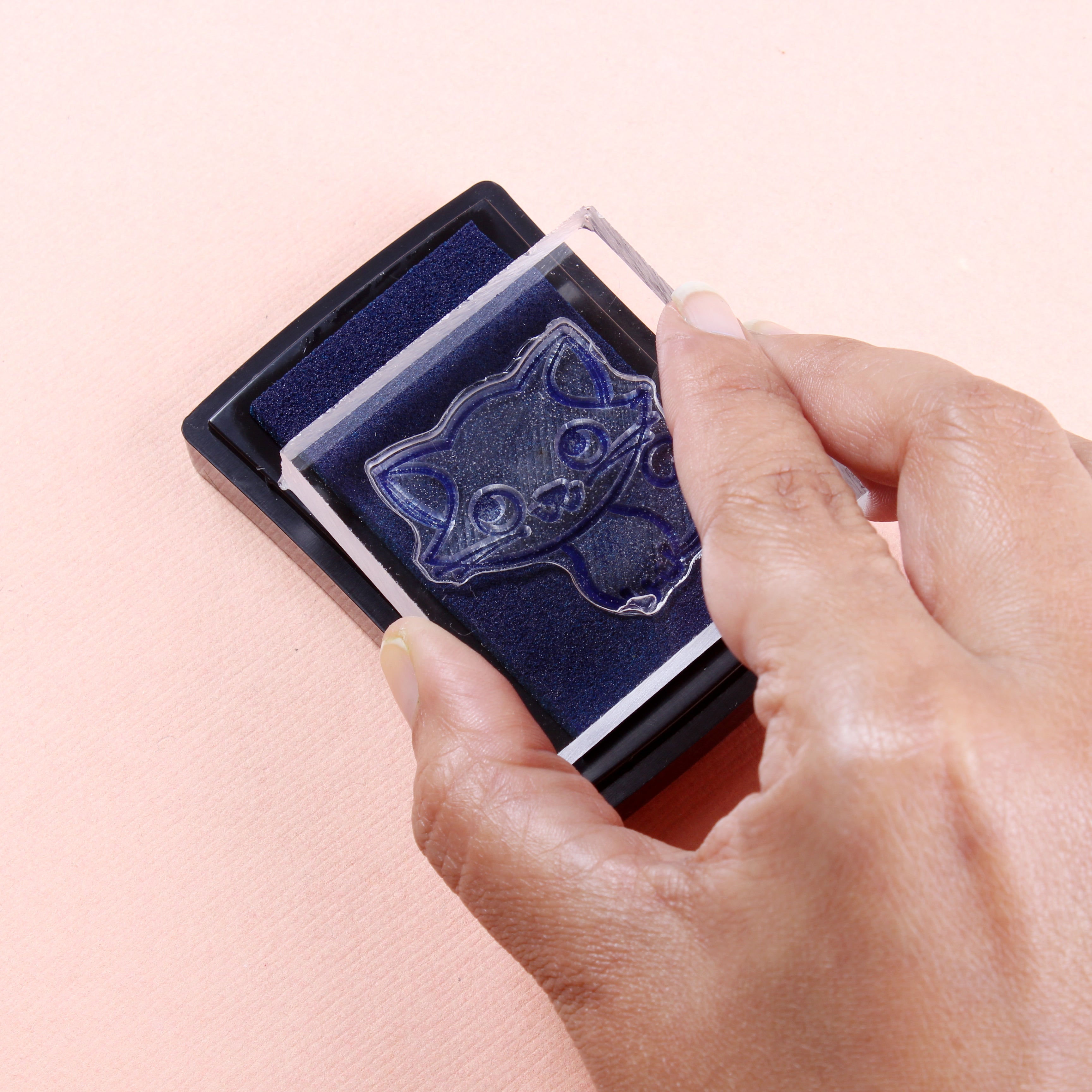 Acrylic Stamping Block 10mm 3inch X 2 inch Clear 1 pc