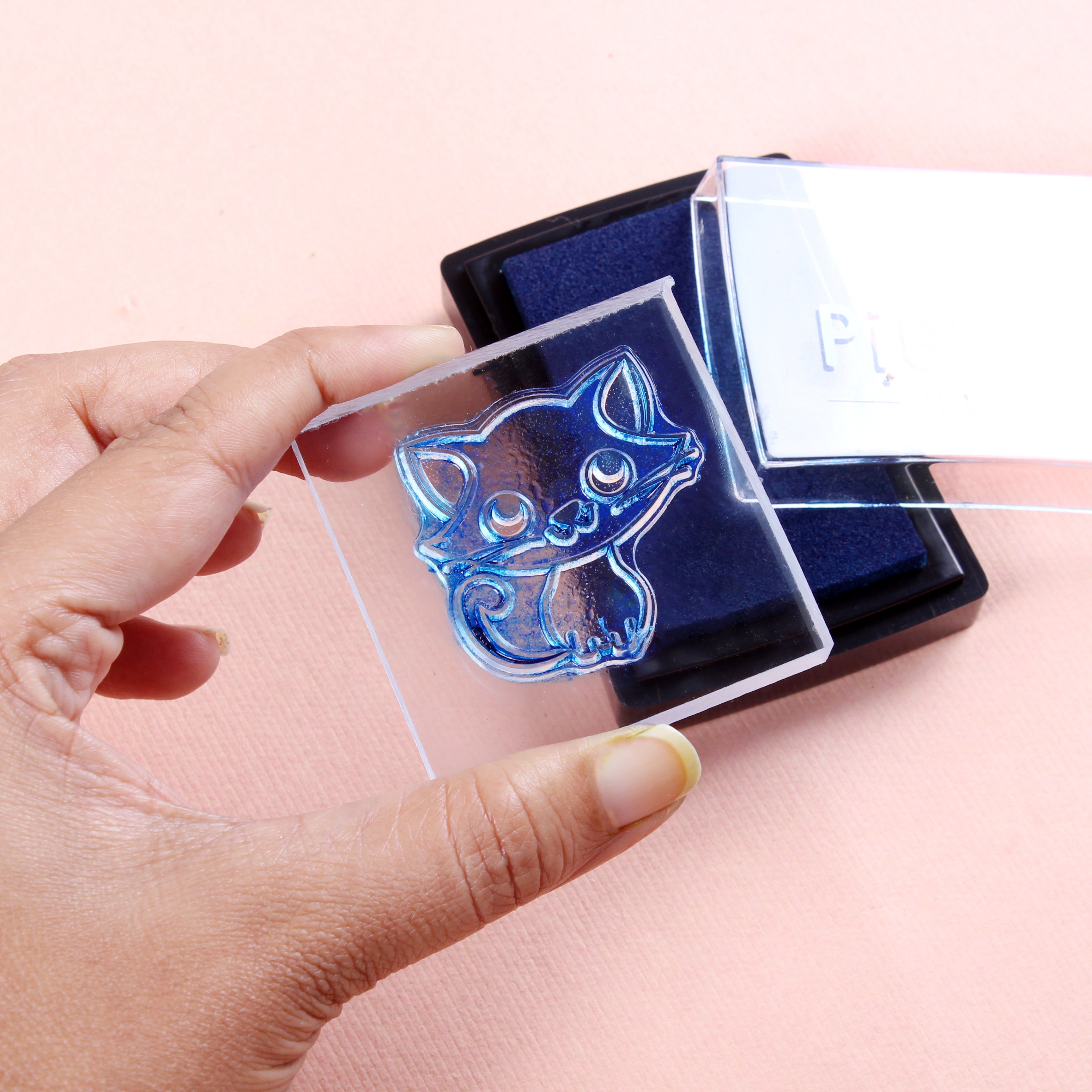 Acrylic Stamping Block 10mm 3inch X 2 inch Clear 1 pc