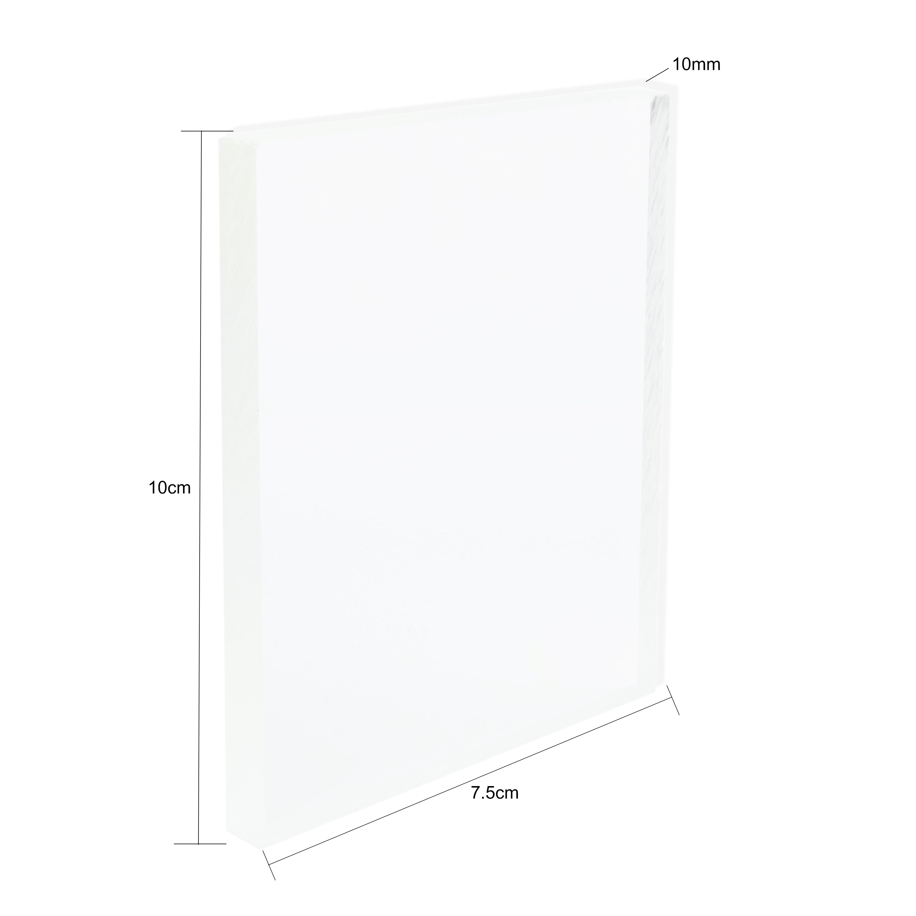 Acrylic Stamping Block 10mm 4inch X 3 inch Clear 1 pc