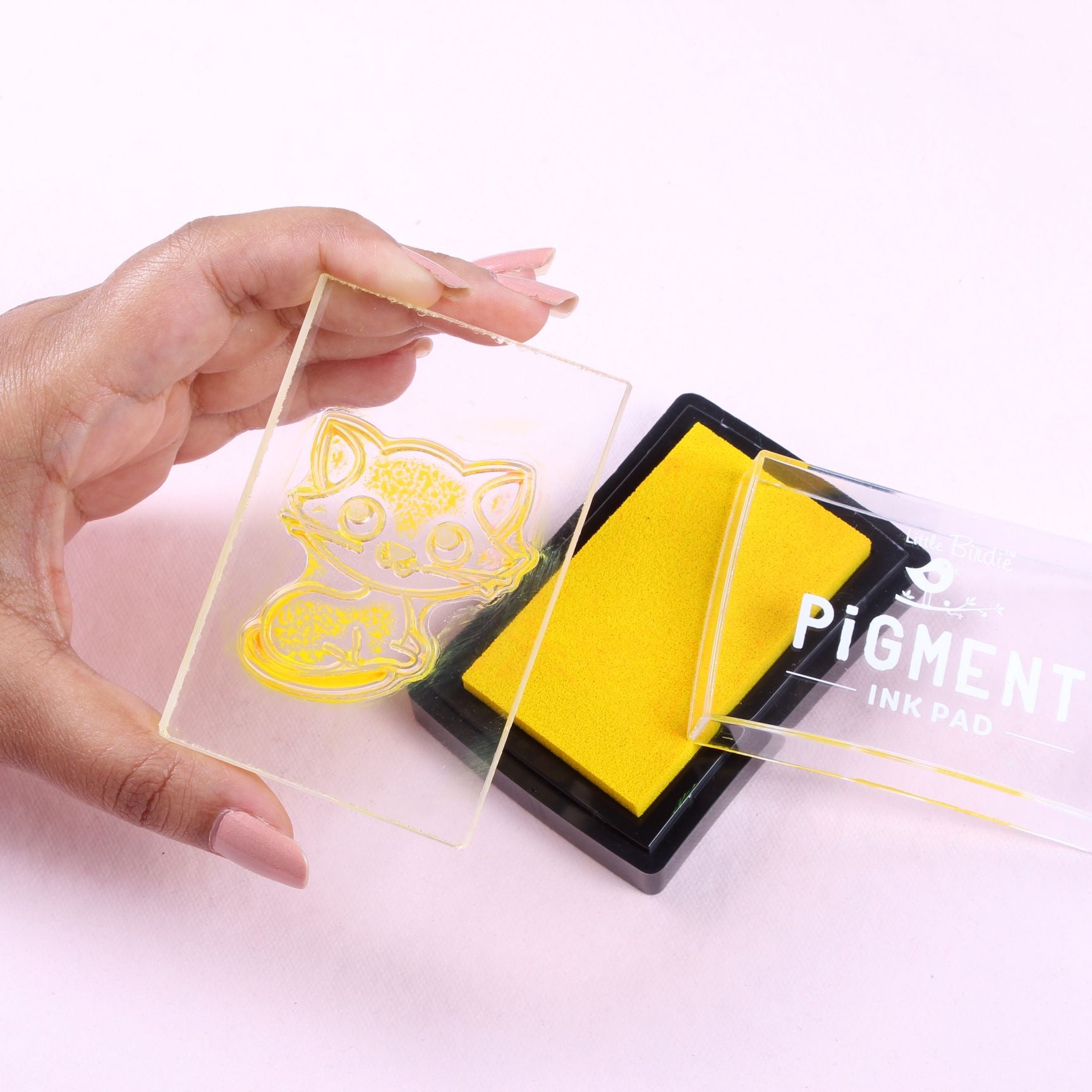 Acrylic Stamping Block 10mm 4inch X 3 inch Clear 1 pc