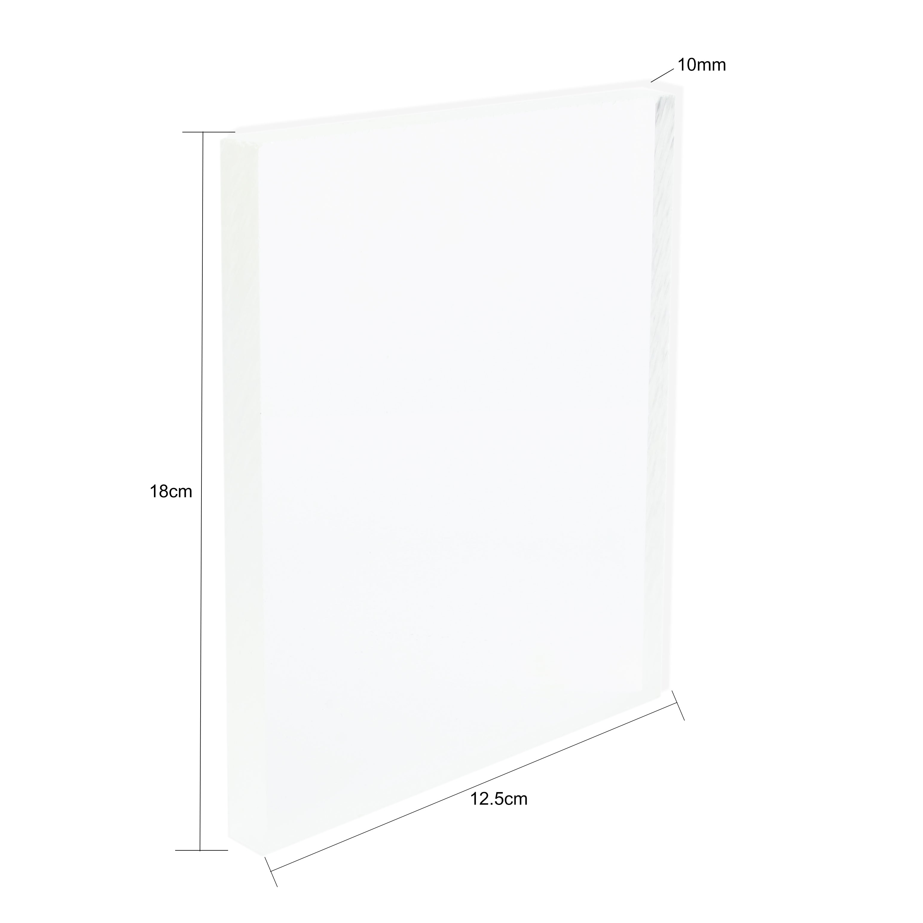 Acrylic Stamping Block 10mm 5inch X 7 inch Clear 1 pc