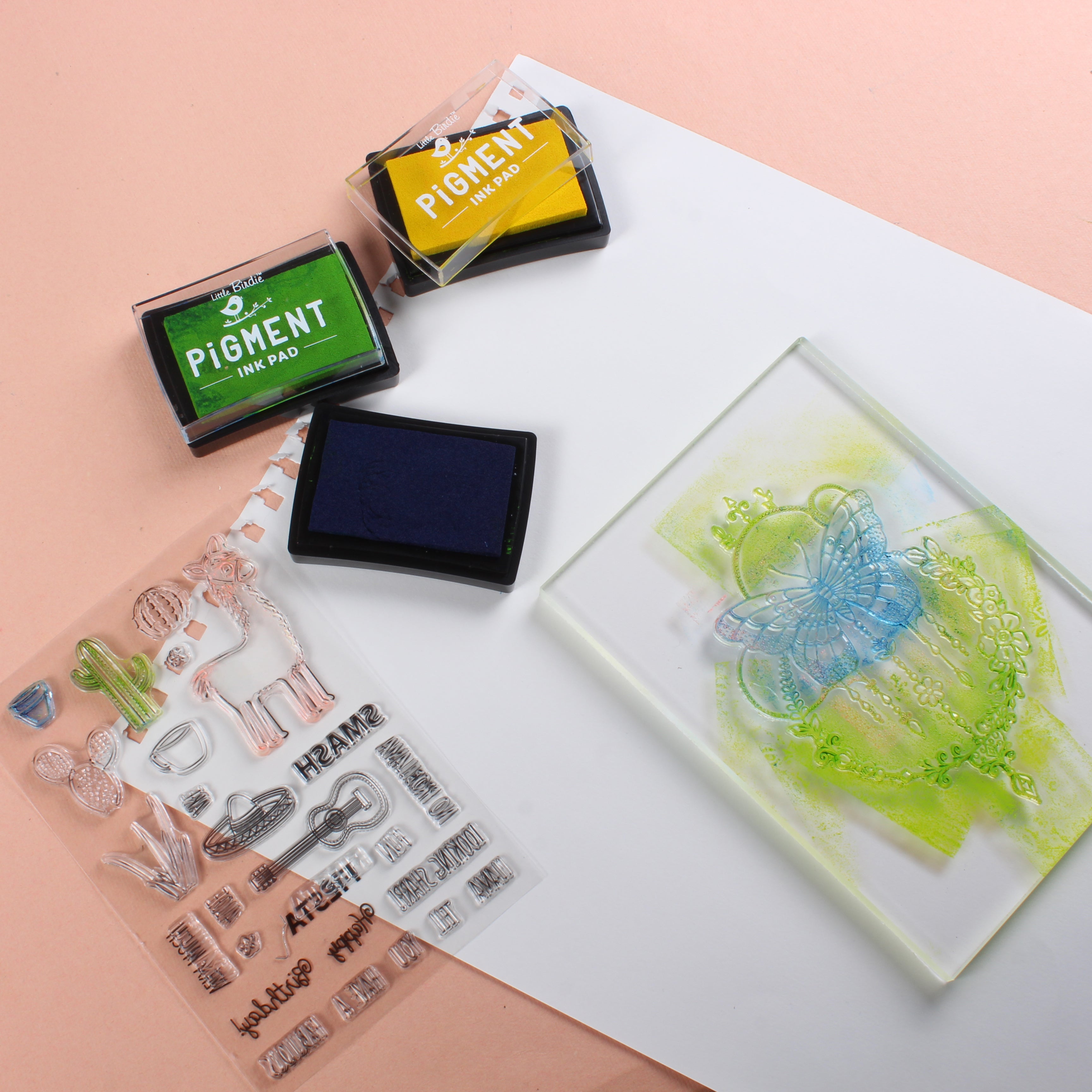 Acrylic Stamping Block 10mm 5inch X 7 inch Clear 1 pc