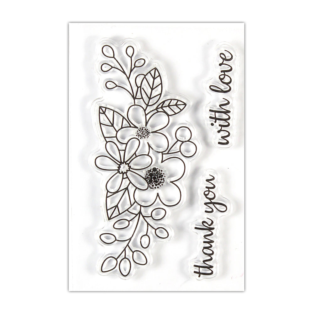Clear Stamp Gratitude 2Inch X 3Inch 3Pcs