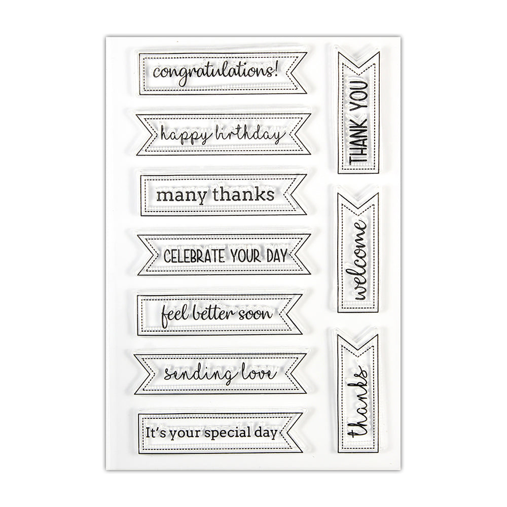 Clear Stamp Greeting Bulletin 4.5Inch X 6.5Inch 10Pc
