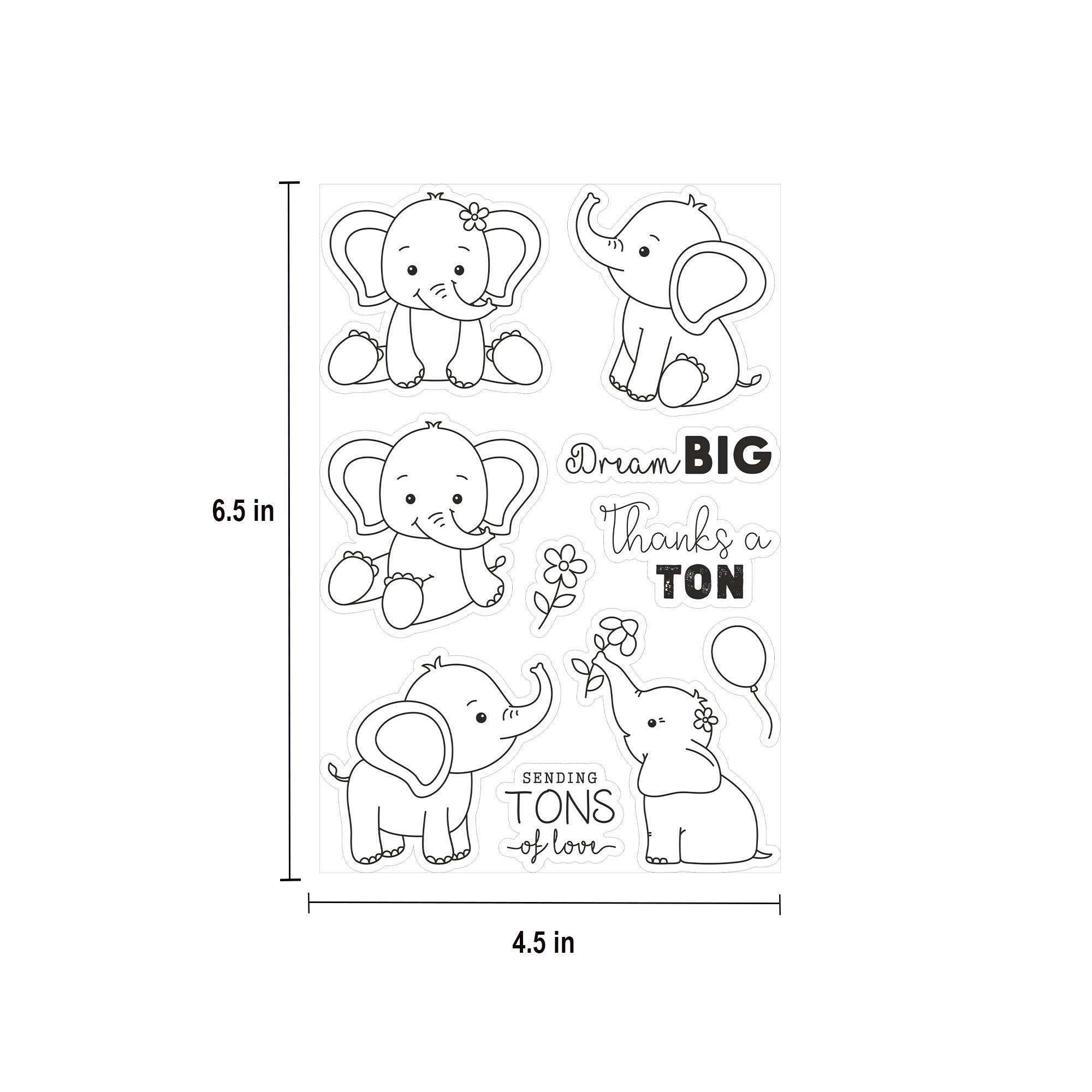 Clear Stamp 4Inch X 6Inch Tons Of Fun 10Pc