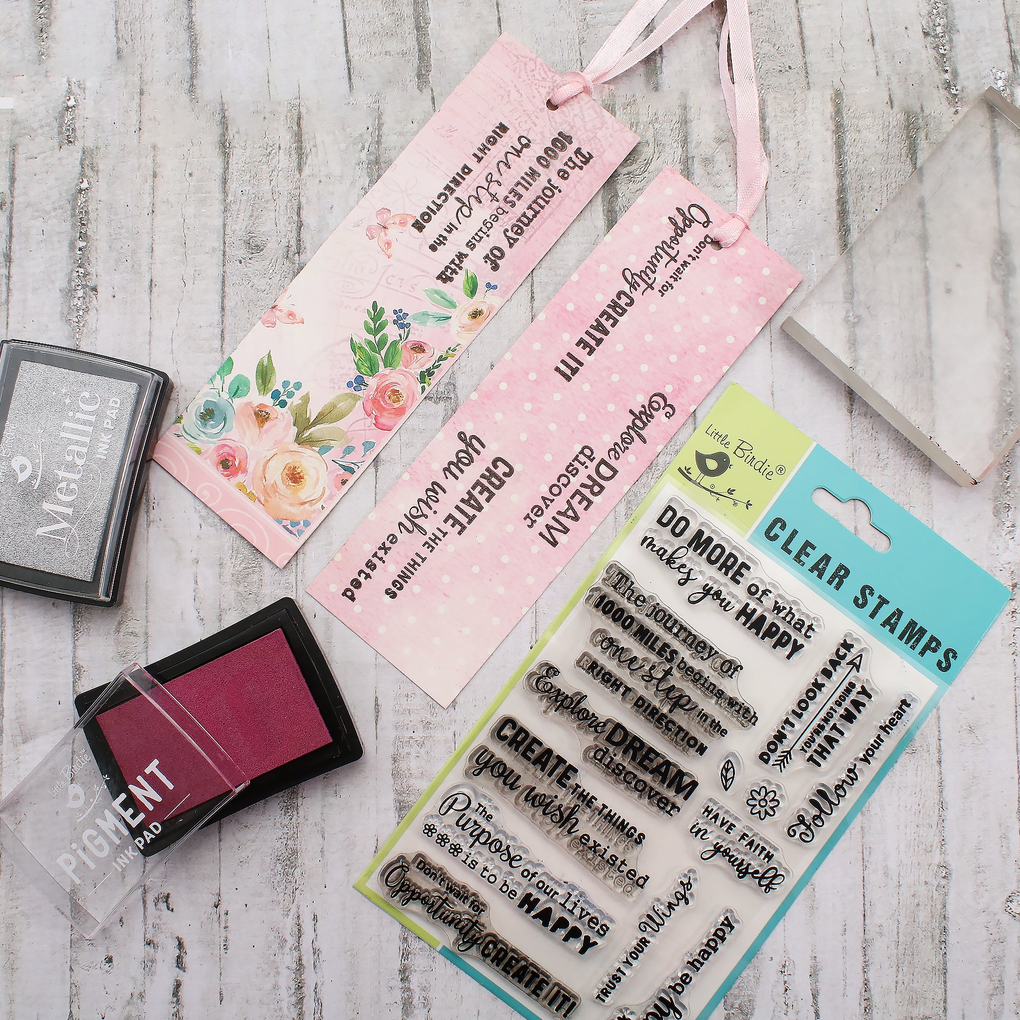 Clear Stamp 4Inch X 6Inch Be Happy 13Pc