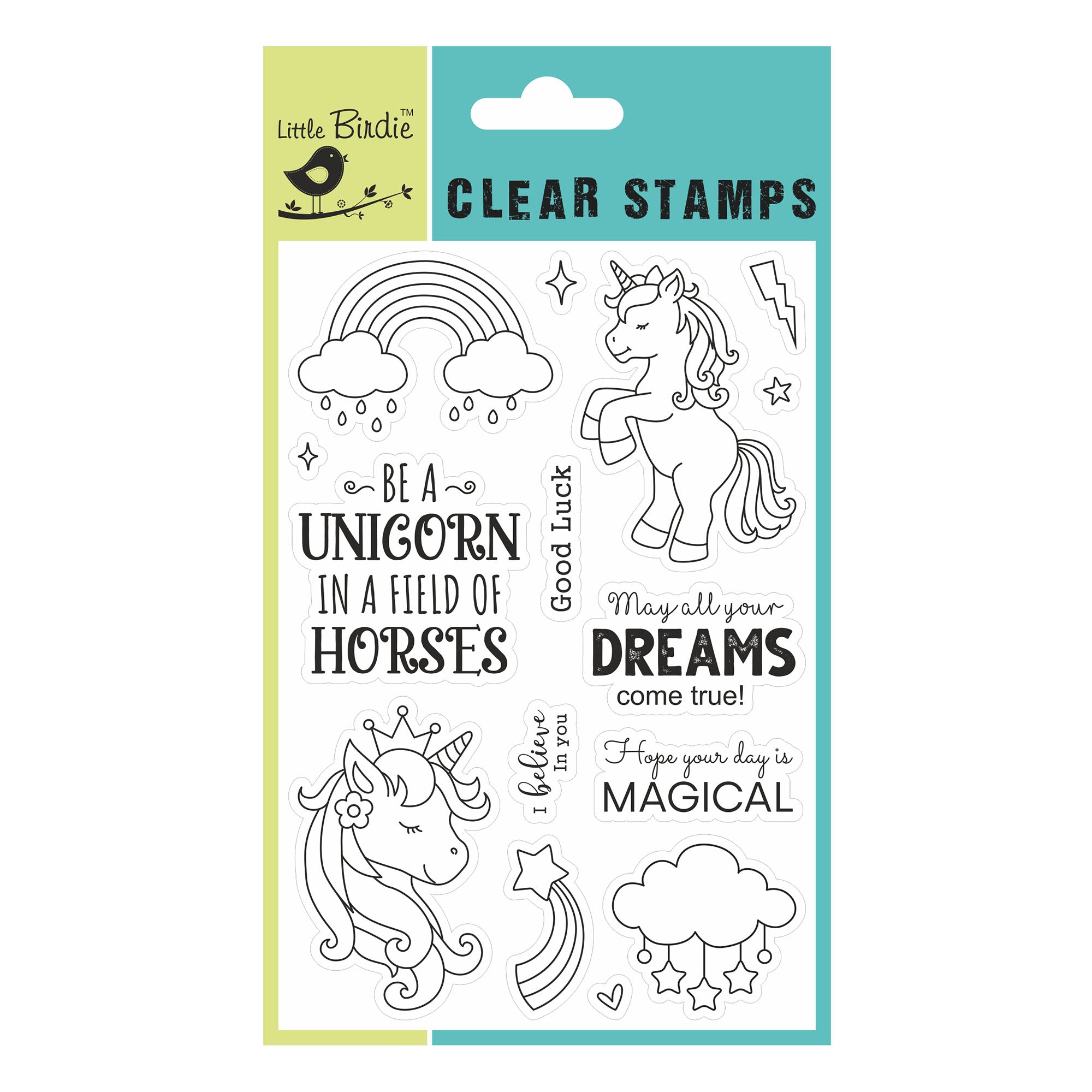 Clear Stamp 4Inch X 6Inch Unicorn Dreams 14Pc Pbci Lb