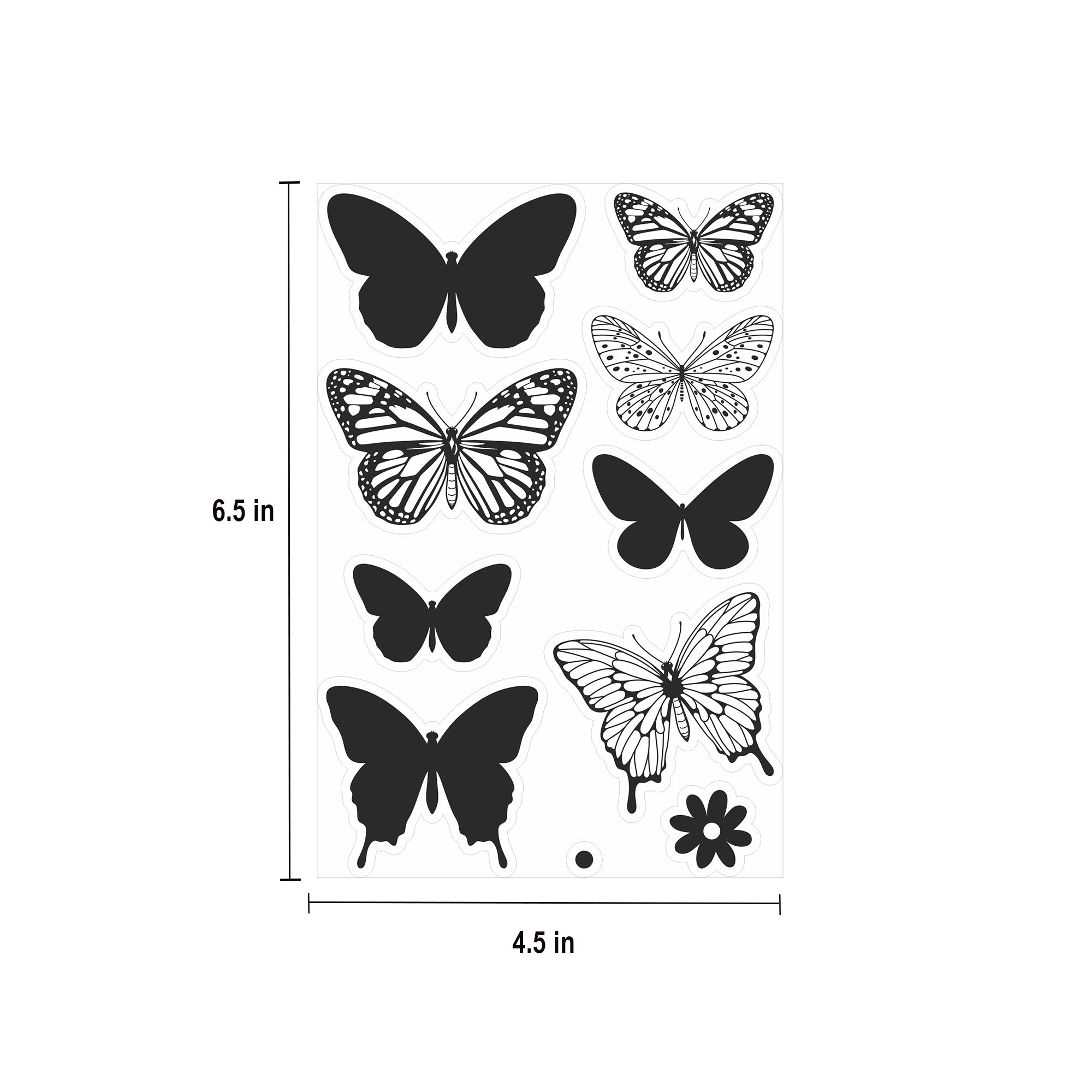 Clear Stamp 4Inch X 6Inch Butterfly Collection 10Pc