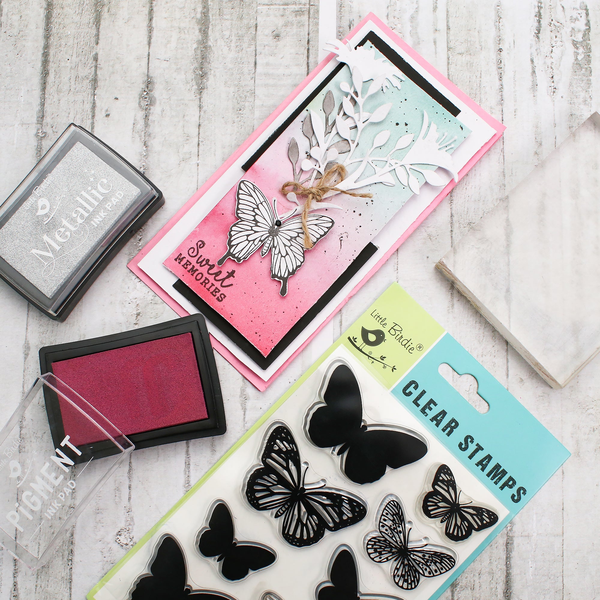 Clear Stamp 4Inch X 6Inch Butterfly Collection 10Pc