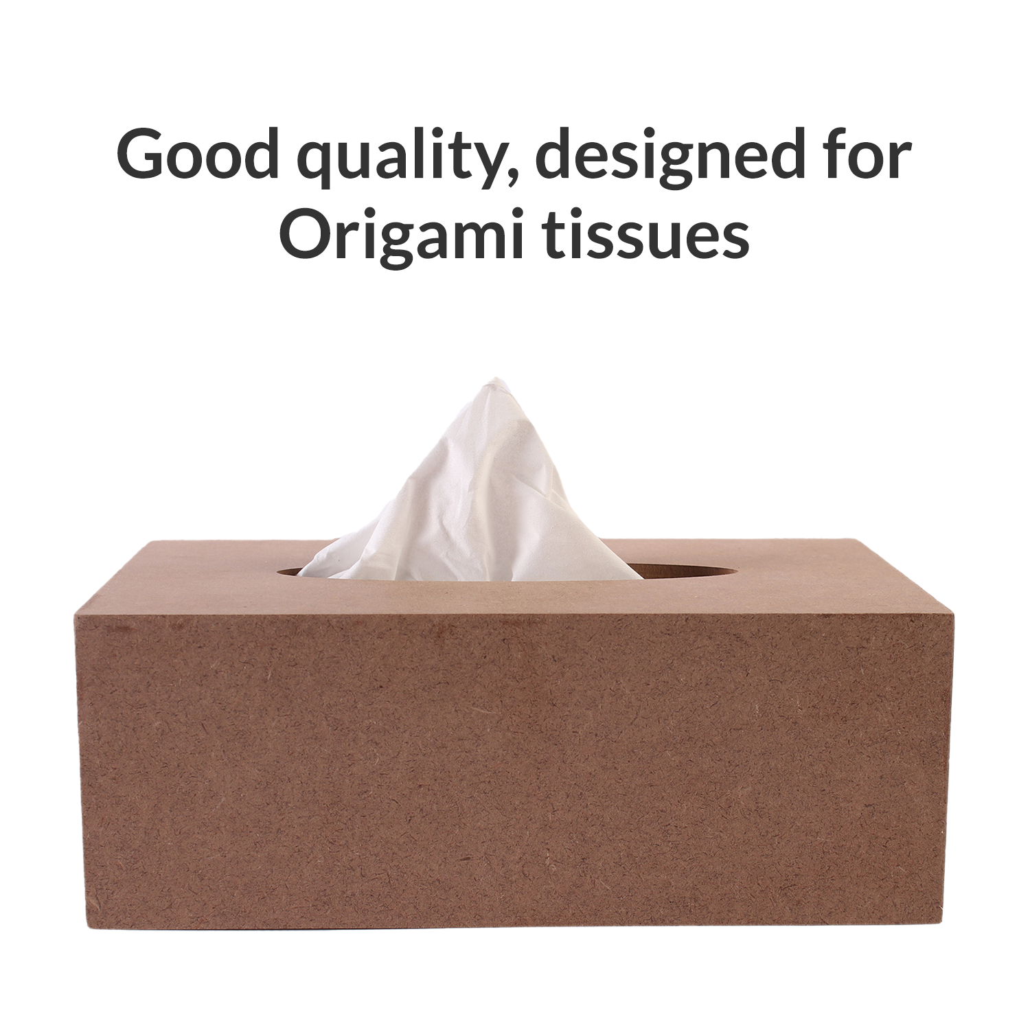 MDF Tissue Box Designed For Origami So Soft Face Tissue 100 Pulls 9 X 3.25 X 5.5Inch 5.5Mm Thick 1Pc