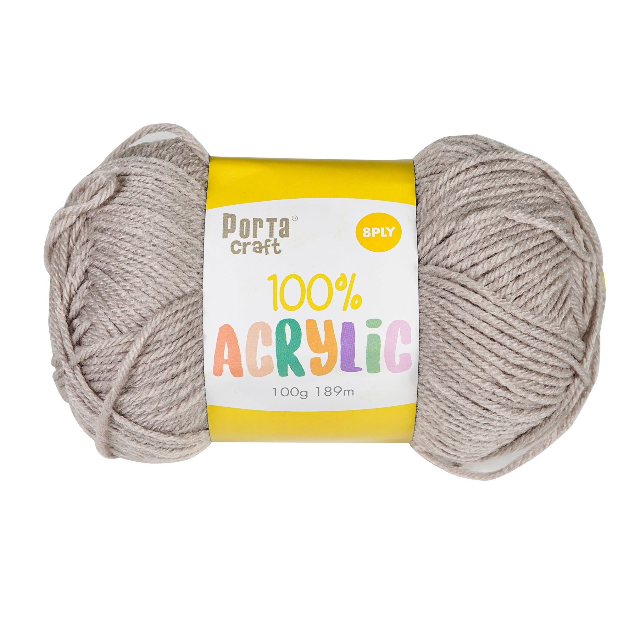 Porta Craft Acrylic Yarn 100% 100Gm 189M 8Ply Fawn