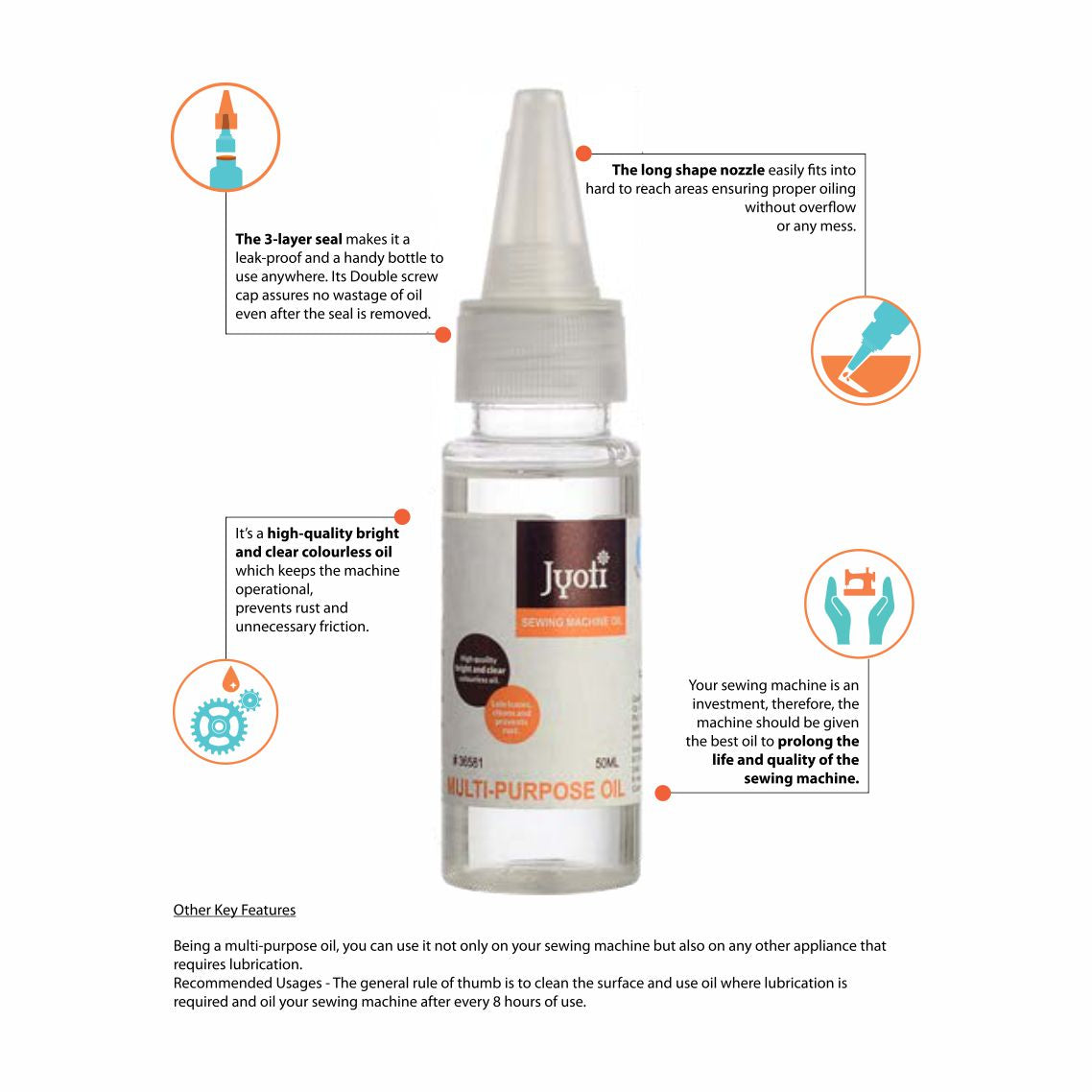 Sewing Machine Oil 100Ml 1Bottle