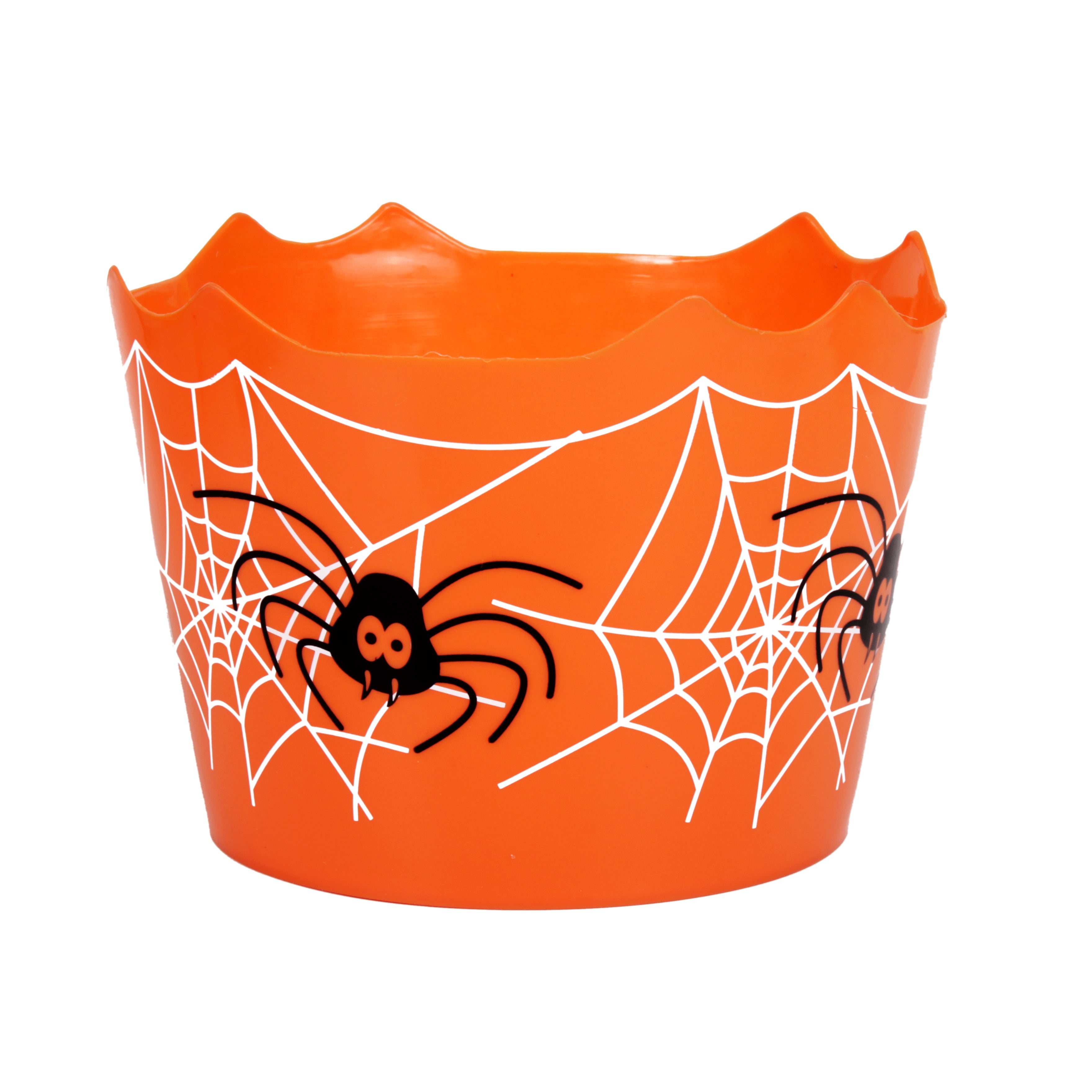 Trick or Treat Candy Bucket 20cm x 14cm - Orange 1pc